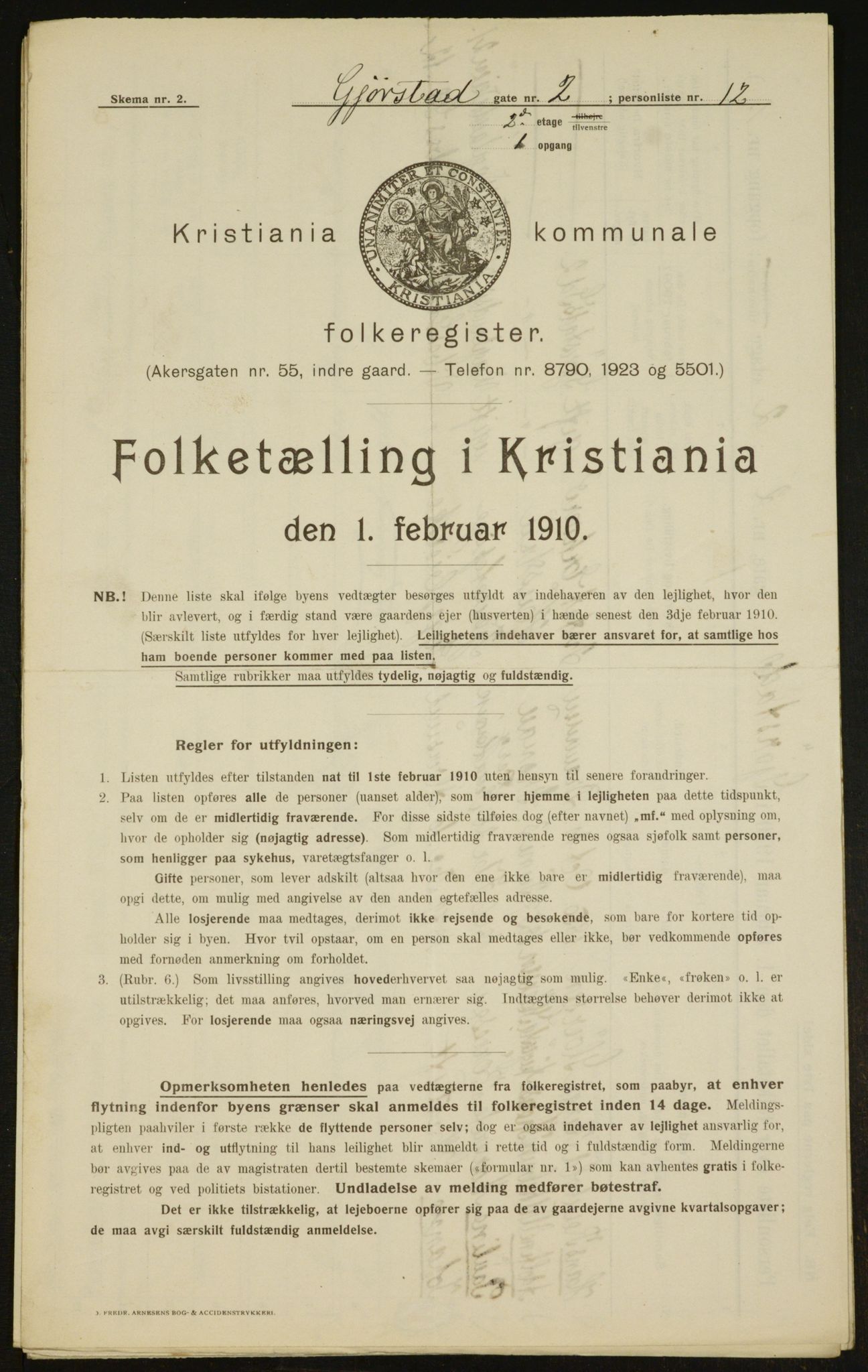 OBA, Municipal Census 1910 for Kristiania, 1910, p. 27859