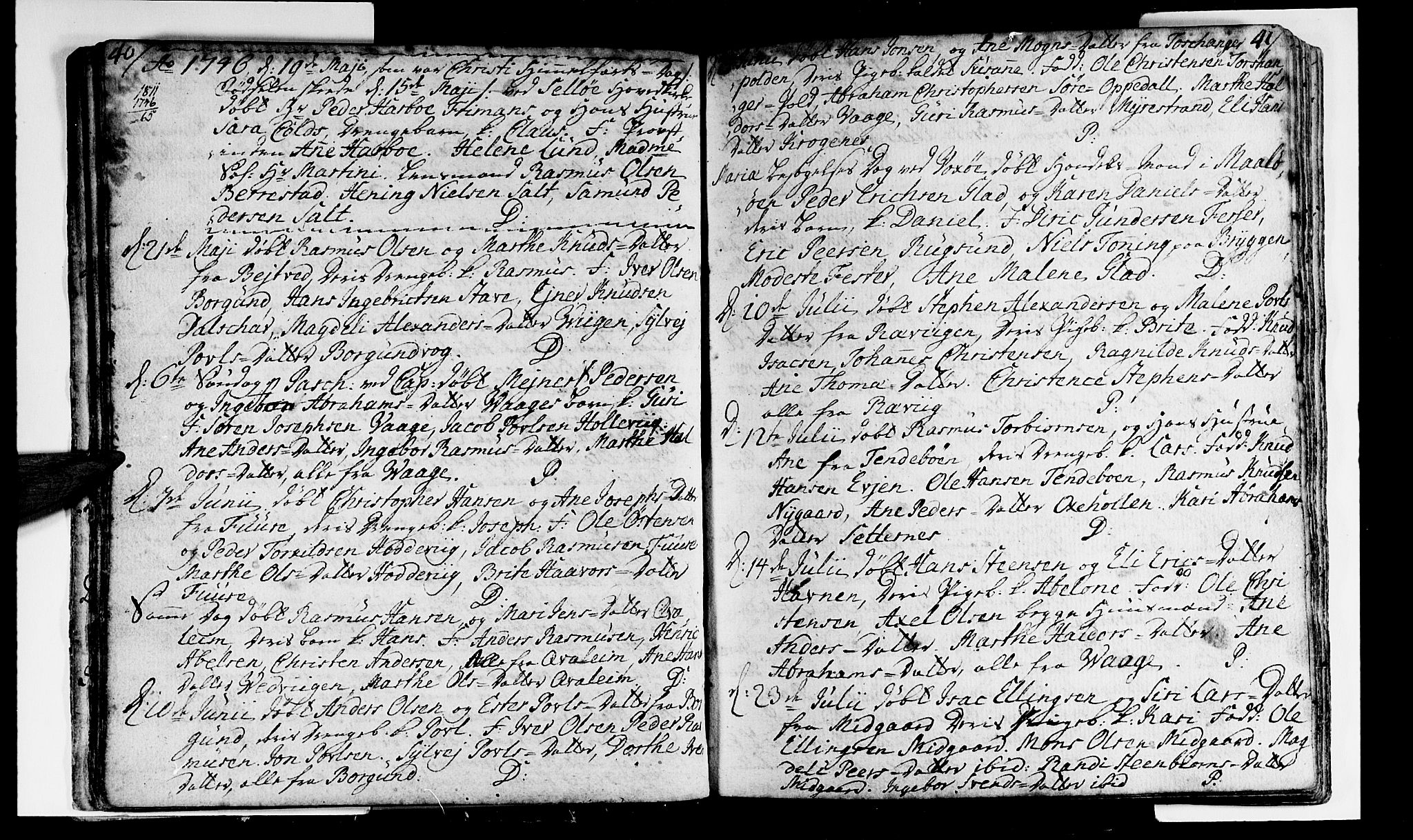 Selje sokneprestembete, SAB/A-99938/H/Ha/Haa/Haaa: Parish register (official) no. A 4, 1743-1759, p. 40-41