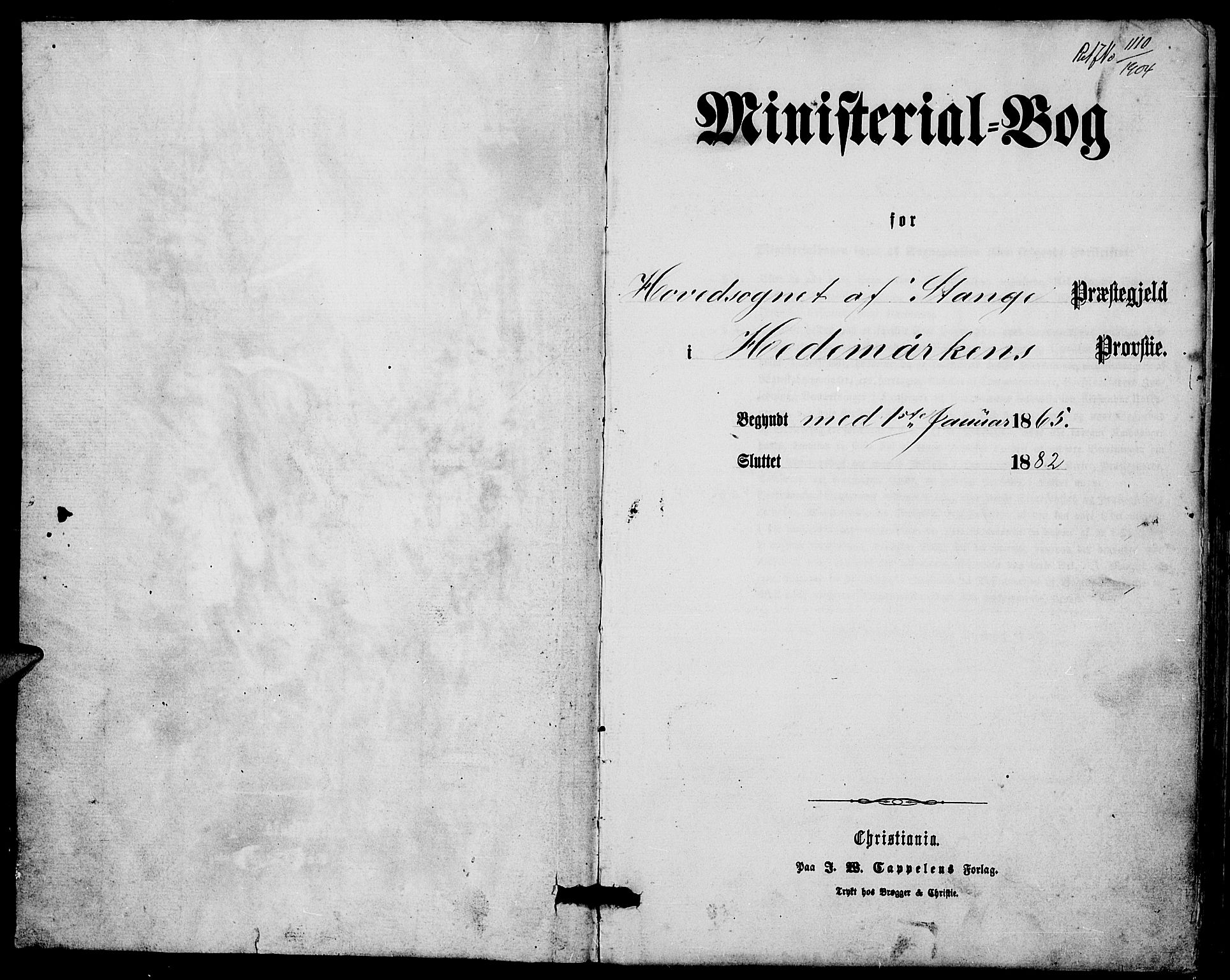 Stange prestekontor, SAH/PREST-002/L/L0006: Parish register (copy) no. 6, 1864-1882