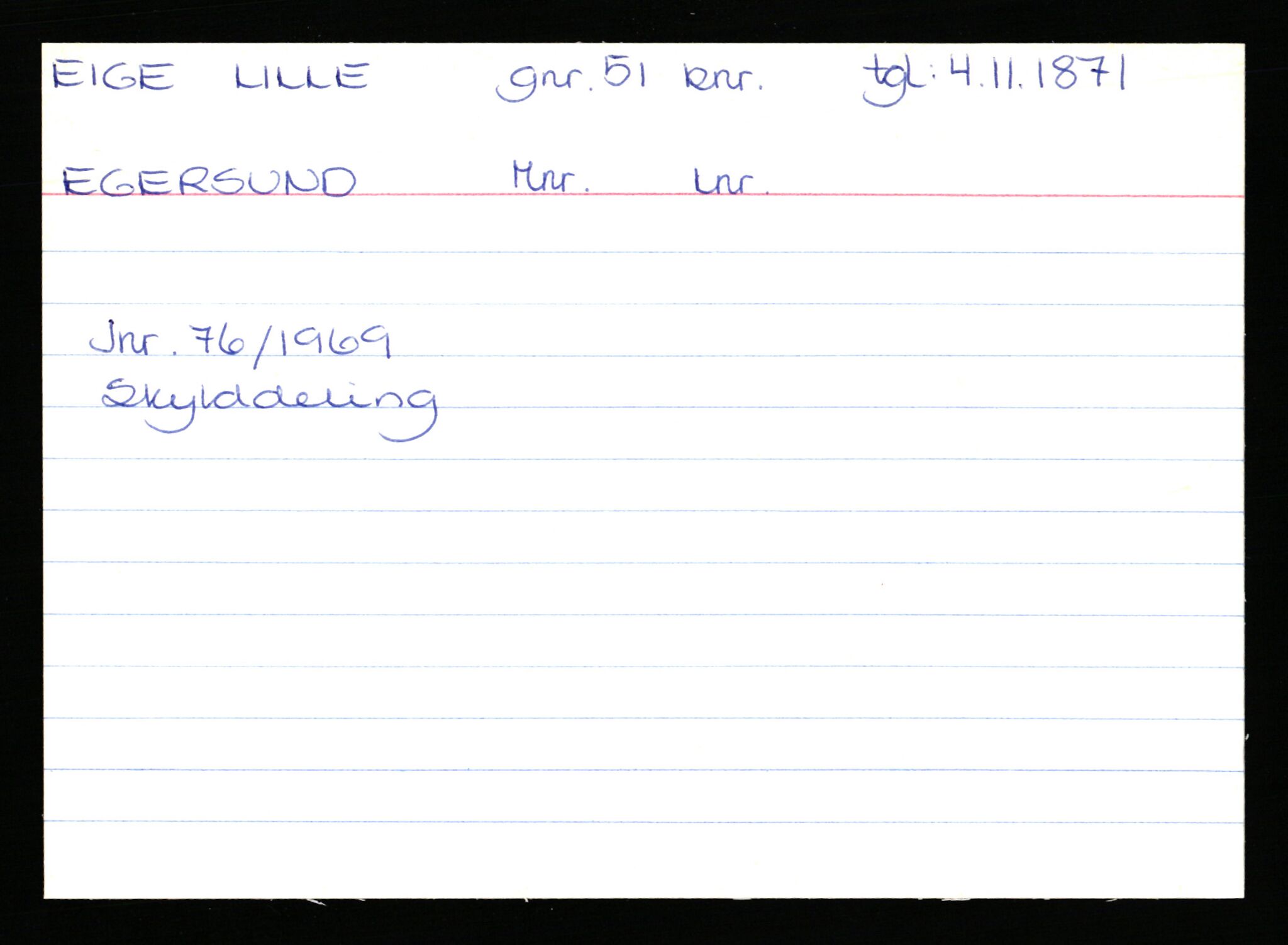 Statsarkivet i Stavanger, AV/SAST-A-101971/03/Y/Yk/L0008: Registerkort sortert etter gårdsnavn: Eig - Erlien, 1750-1930, p. 46