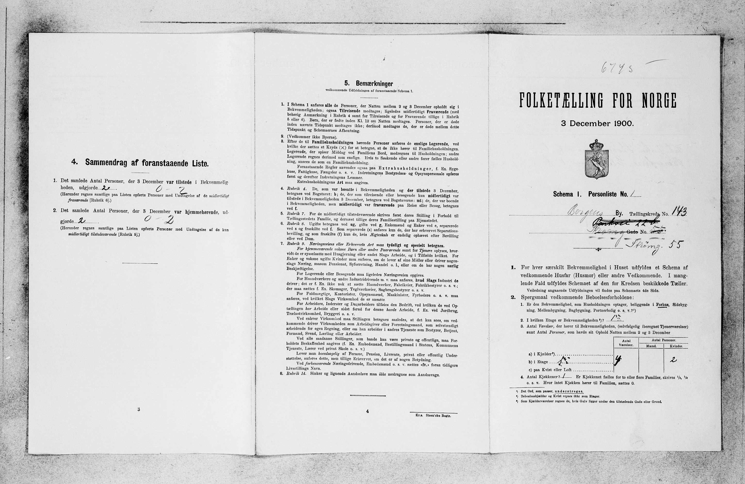 SAB, 1900 census for Bergen, 1900, p. 29563