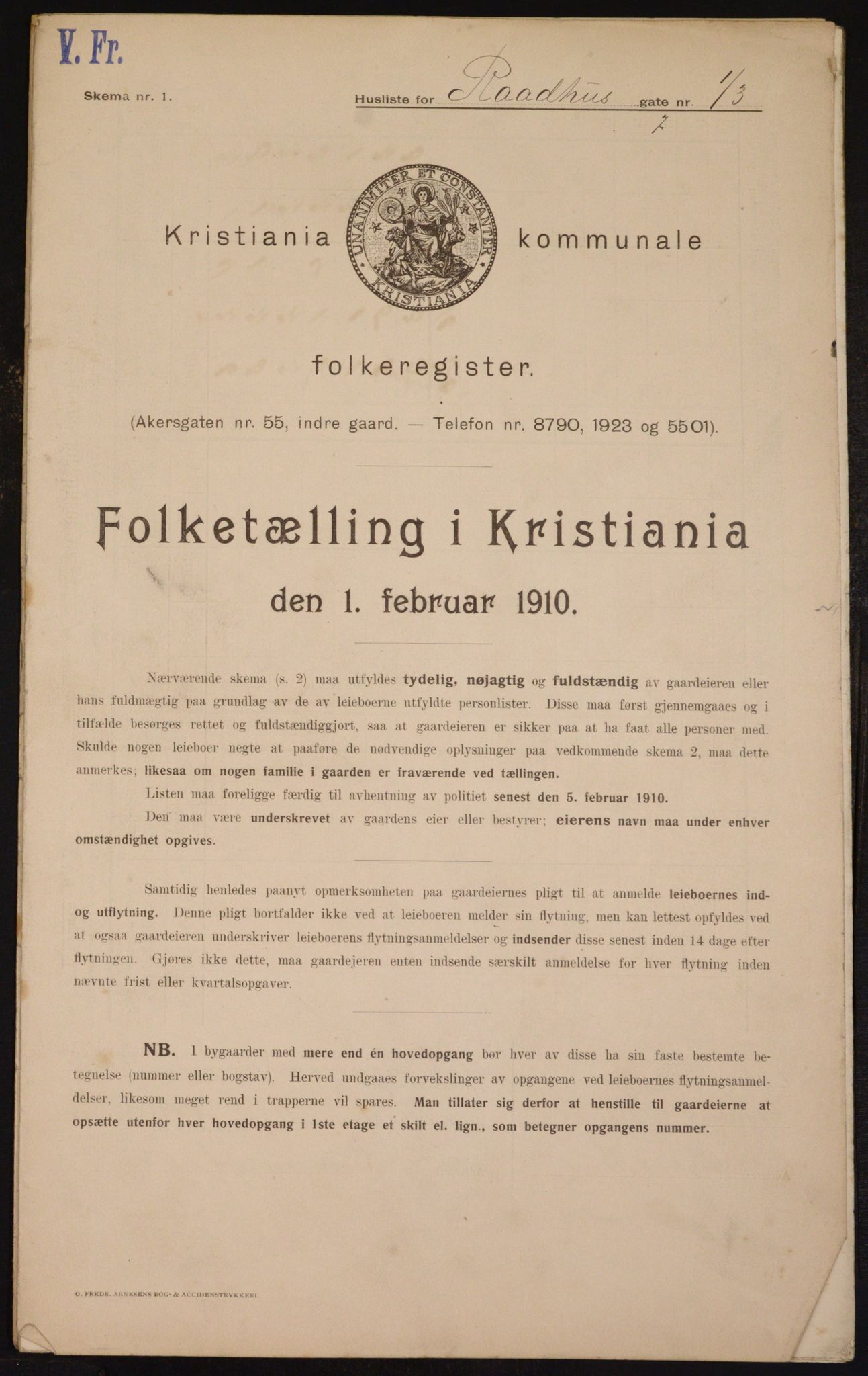 OBA, Municipal Census 1910 for Kristiania, 1910, p. 82382