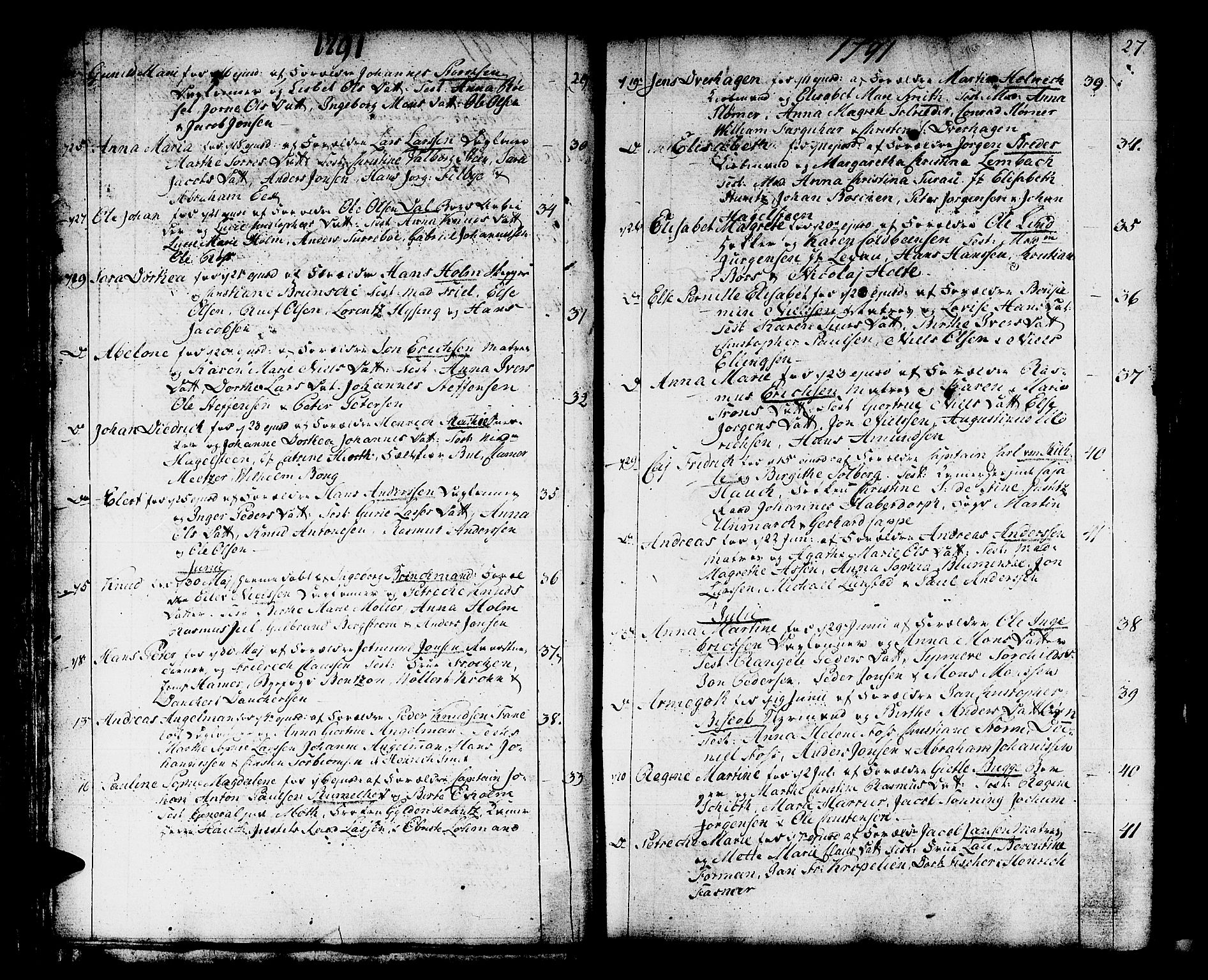 Domkirken sokneprestembete, SAB/A-74801/H/Haa/L0004: Parish register (official) no. A 4, 1763-1820, p. 26-27