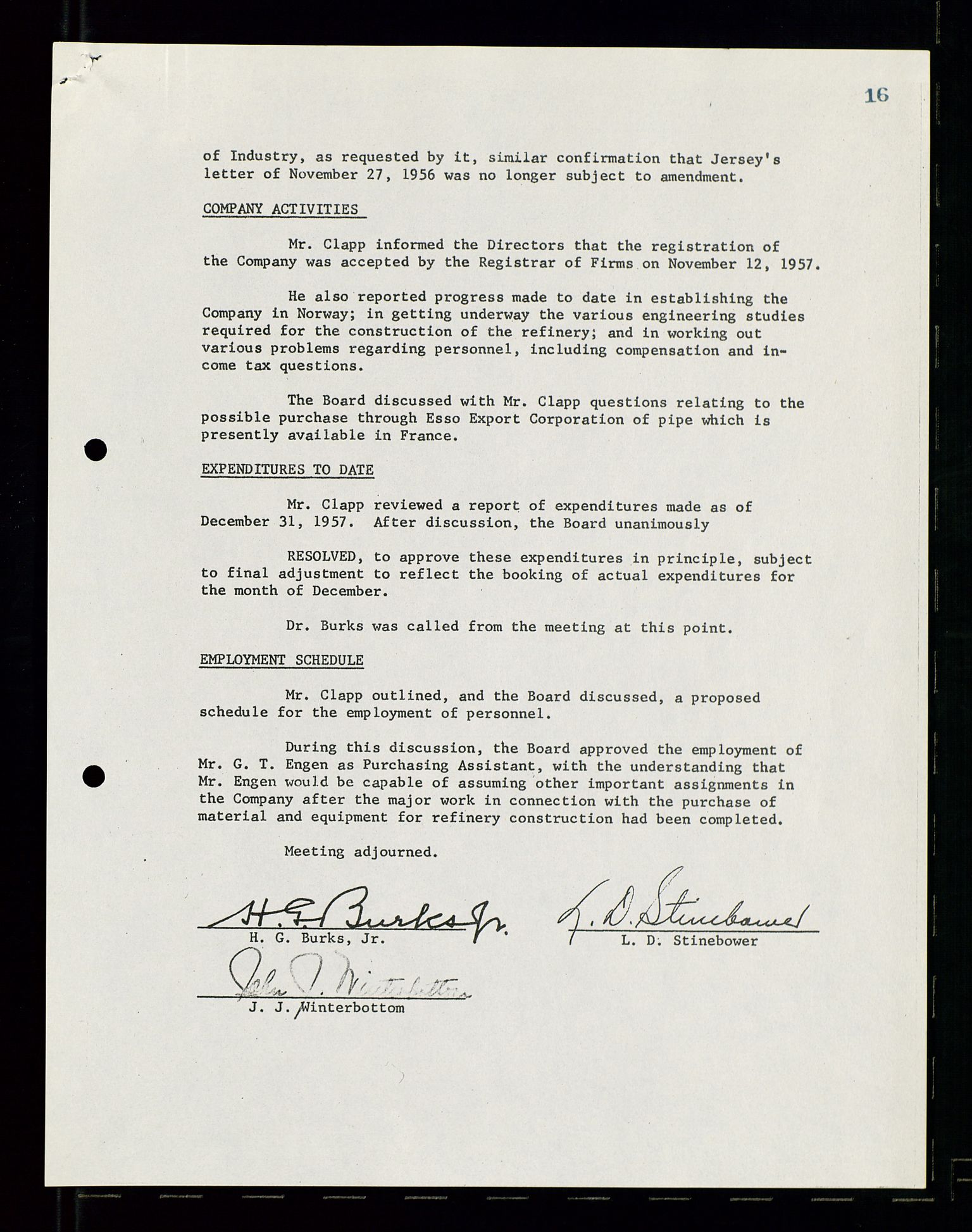 PA 1537 - A/S Essoraffineriet Norge, AV/SAST-A-101957/A/Aa/L0001/0001: Styremøter / Styremøter, board meetings, 1959-1961, p. 305