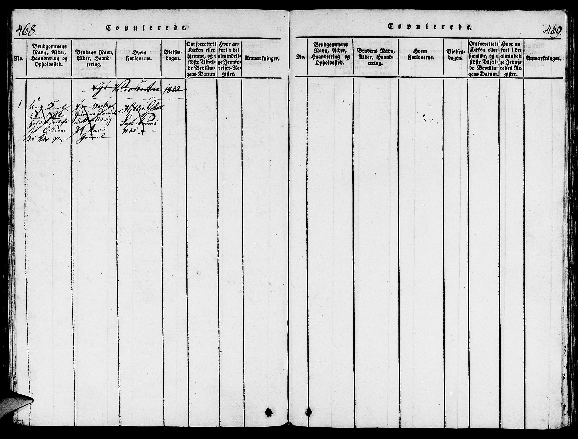 Torvastad sokneprestkontor, SAST/A -101857/H/Ha/Hab/L0001: Parish register (copy) no. B 1 /2, 1817-1834, p. 468-469