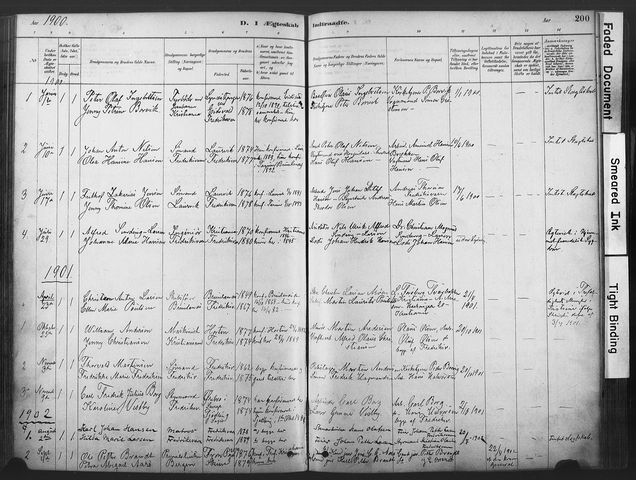 Stavern kirkebøker, SAKO/A-318/F/Fa/L0008: Parish register (official) no. 8, 1878-1905, p. 200