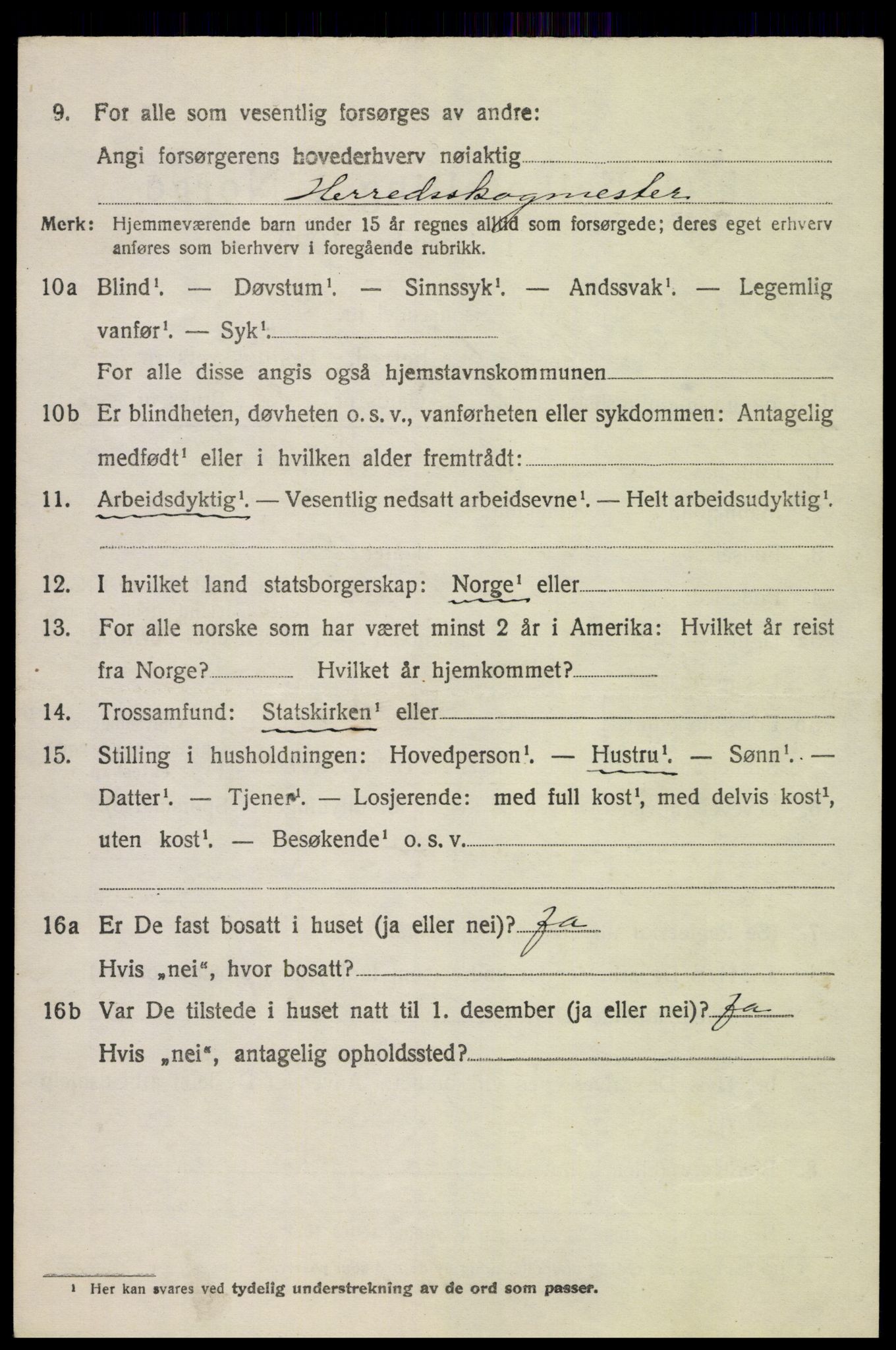 SAH, 1920 census for Heidal, 1920, p. 927