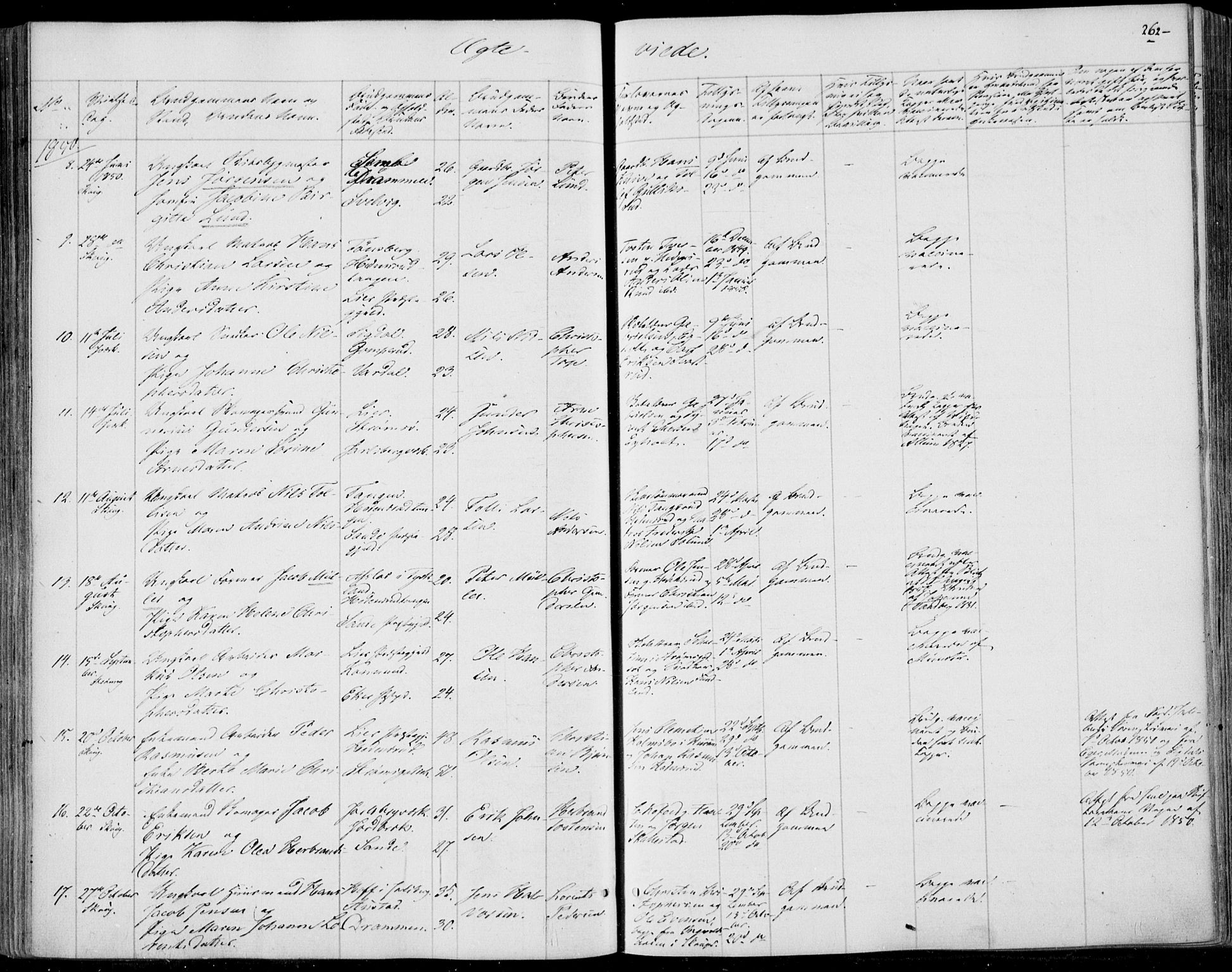 Skoger kirkebøker, AV/SAKO-A-59/F/Fa/L0003: Parish register (official) no. I 3, 1842-1861, p. 262