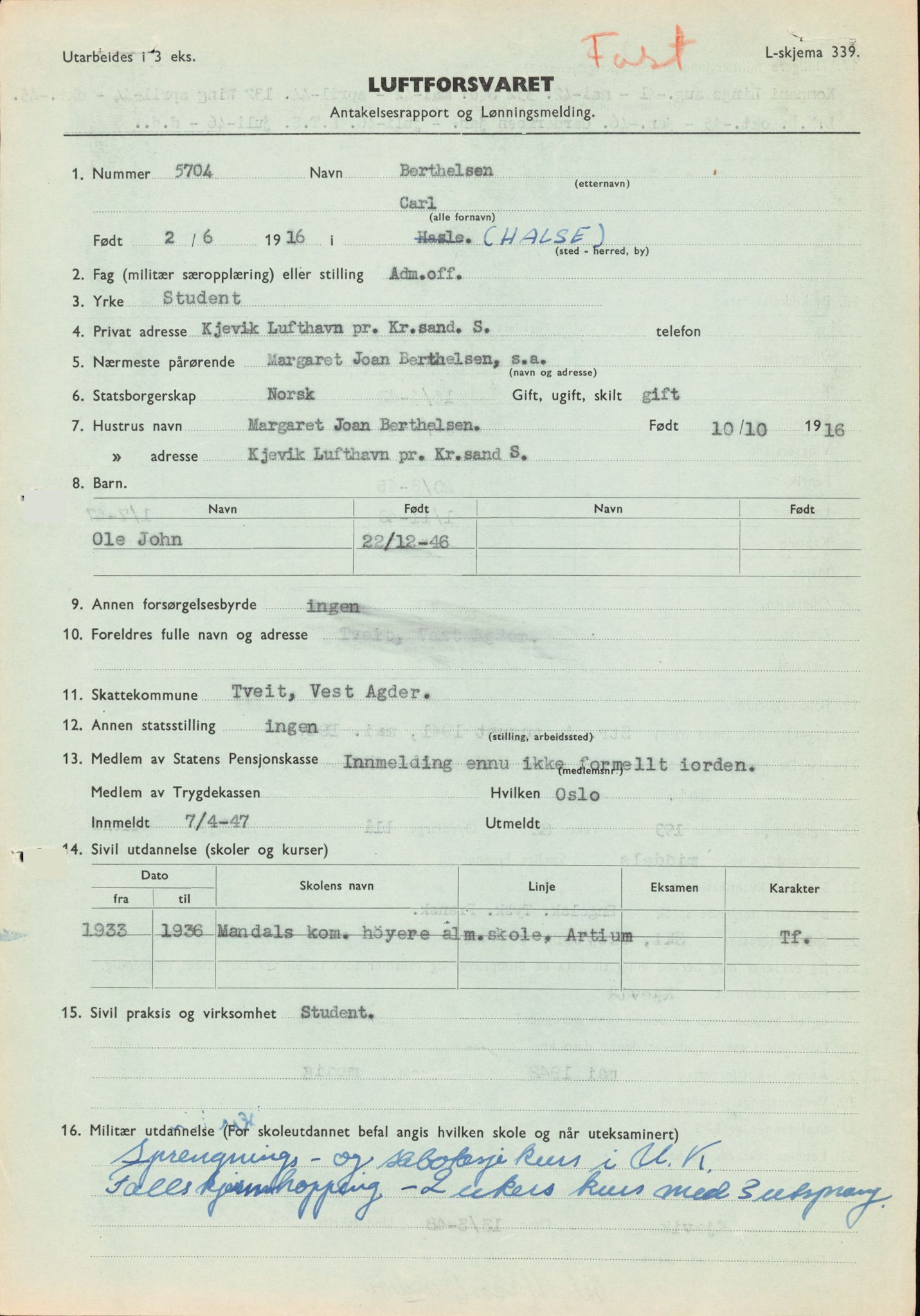 Forsvaret, Rygge hovedflystasjon, AV/RA-RAFA-2298/P/Pd/L0039: Andersen, Gunnar Bjarne - Coward, Christian - f. 1916, 1916, p. 431