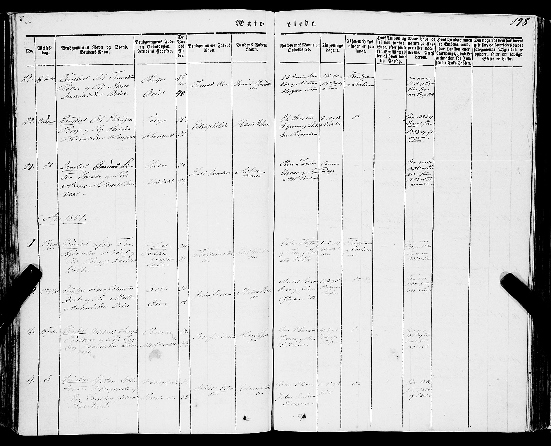 Ulvik sokneprestembete, AV/SAB-A-78801/H/Haa: Parish register (official) no. A 12, 1839-1853, p. 198