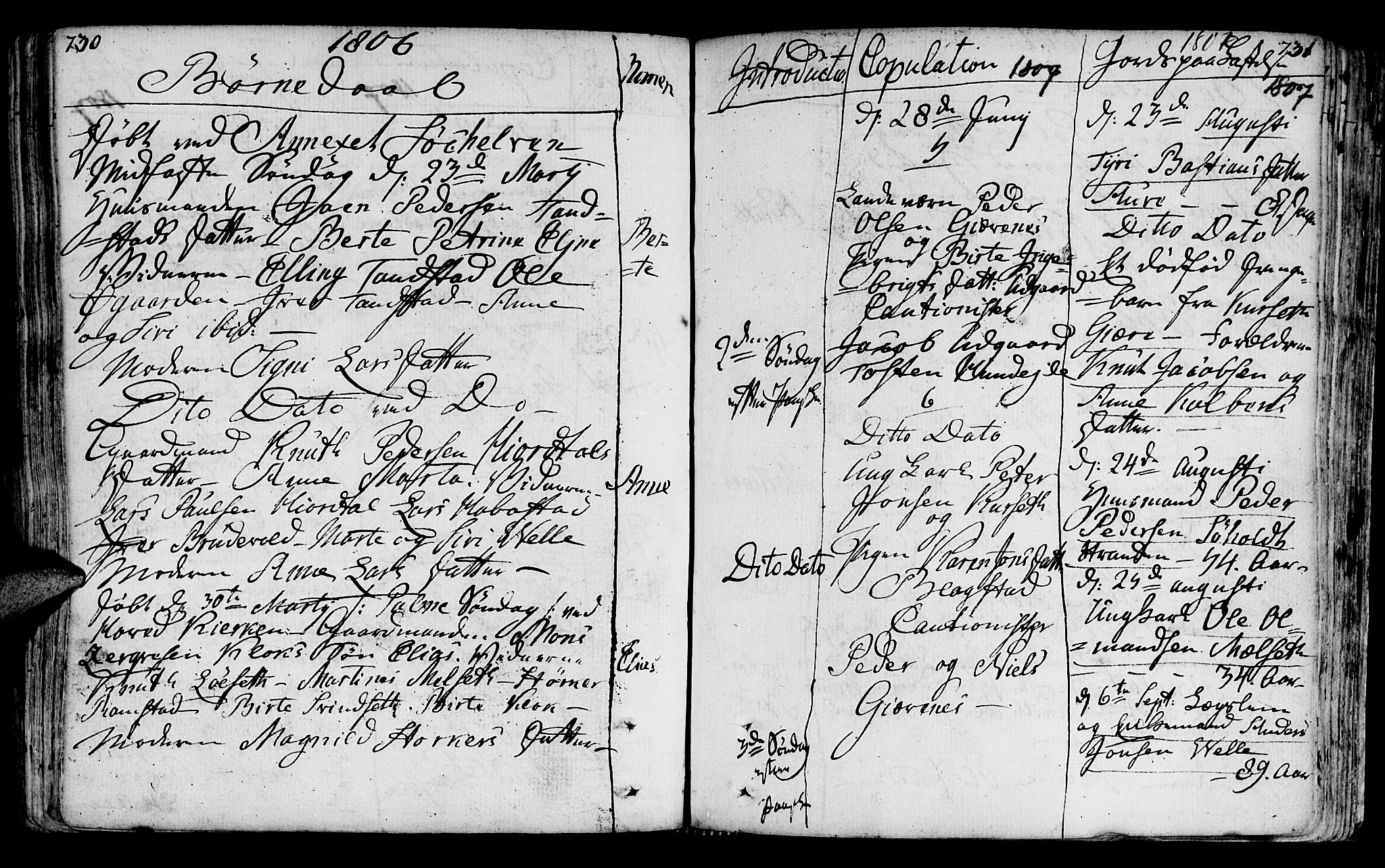 Ministerialprotokoller, klokkerbøker og fødselsregistre - Møre og Romsdal, AV/SAT-A-1454/522/L0308: Parish register (official) no. 522A03, 1773-1809, p. 730-731