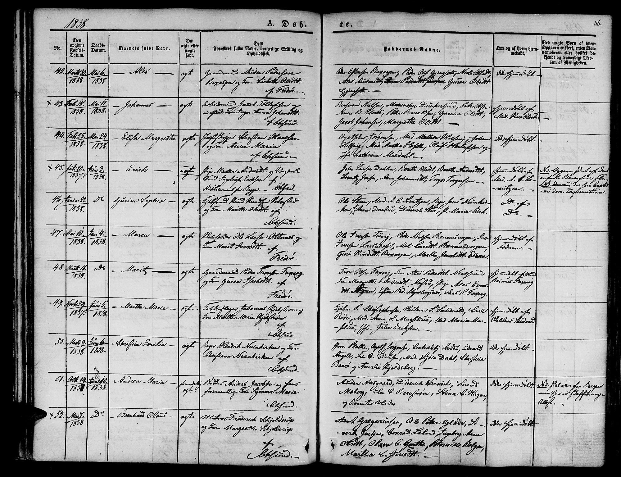 Ministerialprotokoller, klokkerbøker og fødselsregistre - Møre og Romsdal, SAT/A-1454/572/L0843: Parish register (official) no. 572A06, 1832-1842, p. 46