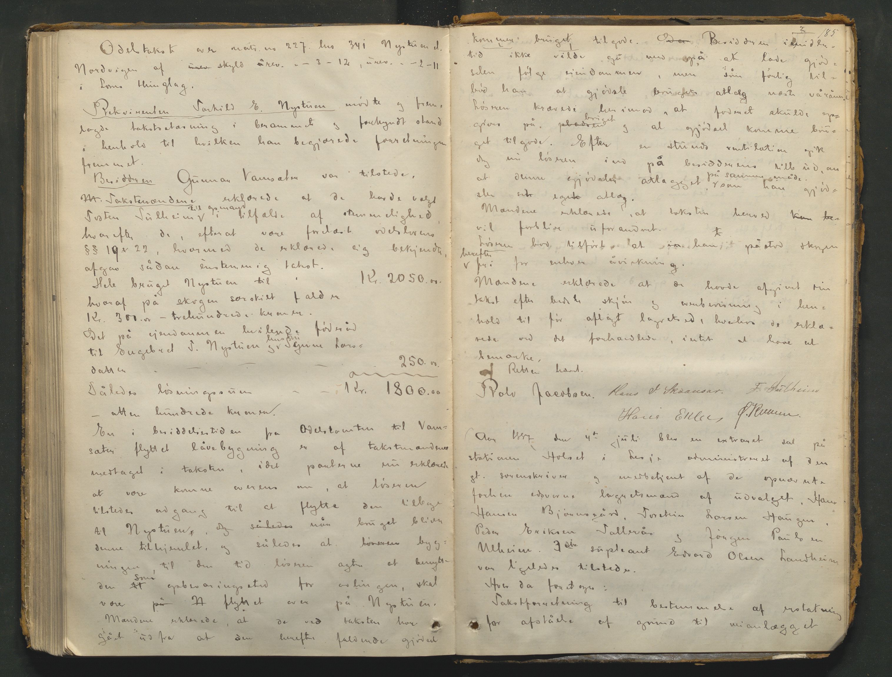 Nord-Gudbrandsdal tingrett, AV/SAH-TING-002/G/Gc/Gcb/L0004: Ekstrarettsprotokoll for åstedssaker, 1876-1887, p. 184b-185a