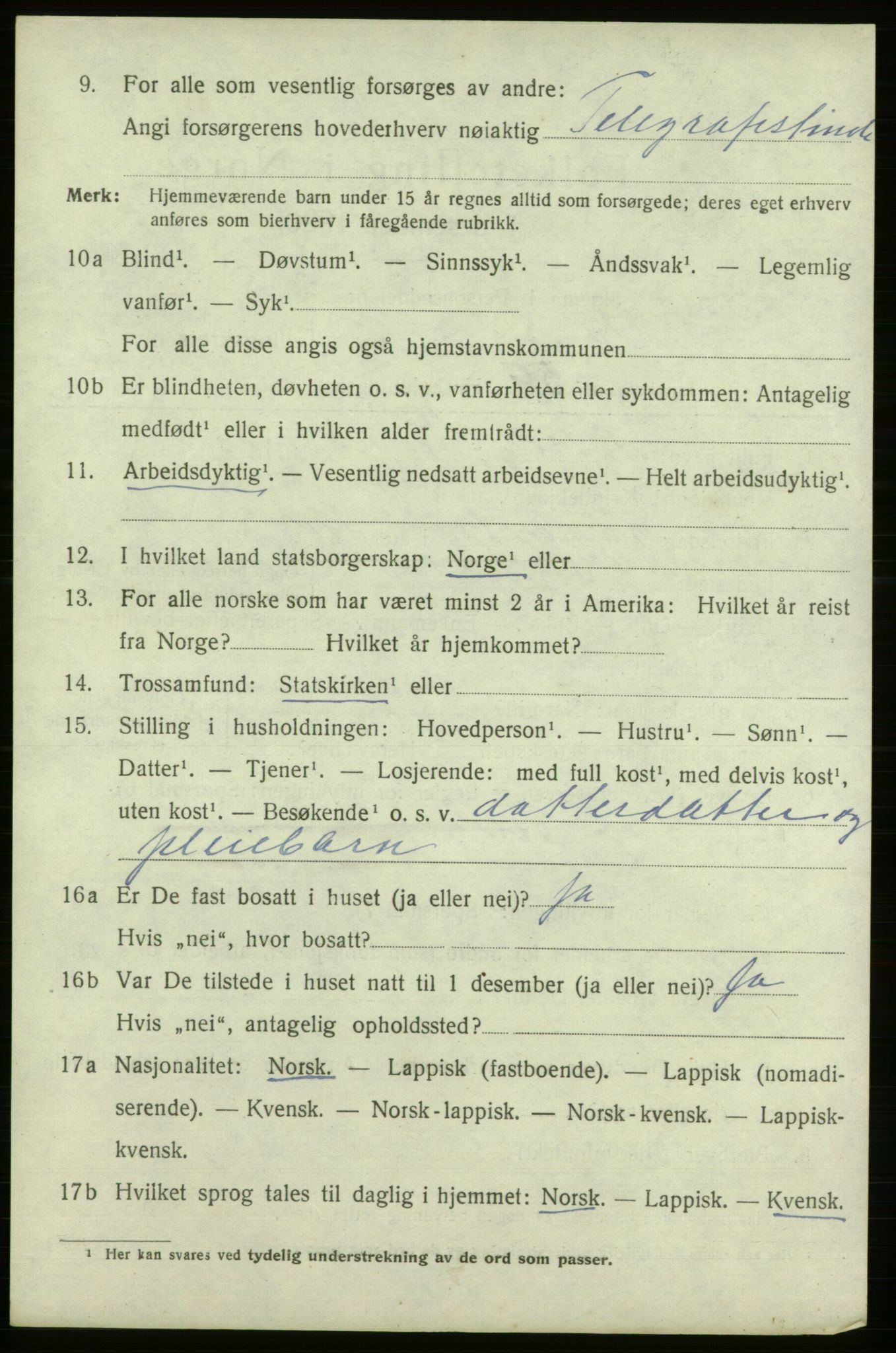 SATØ, 1920 census for Vadsø, 1920, p. 2194