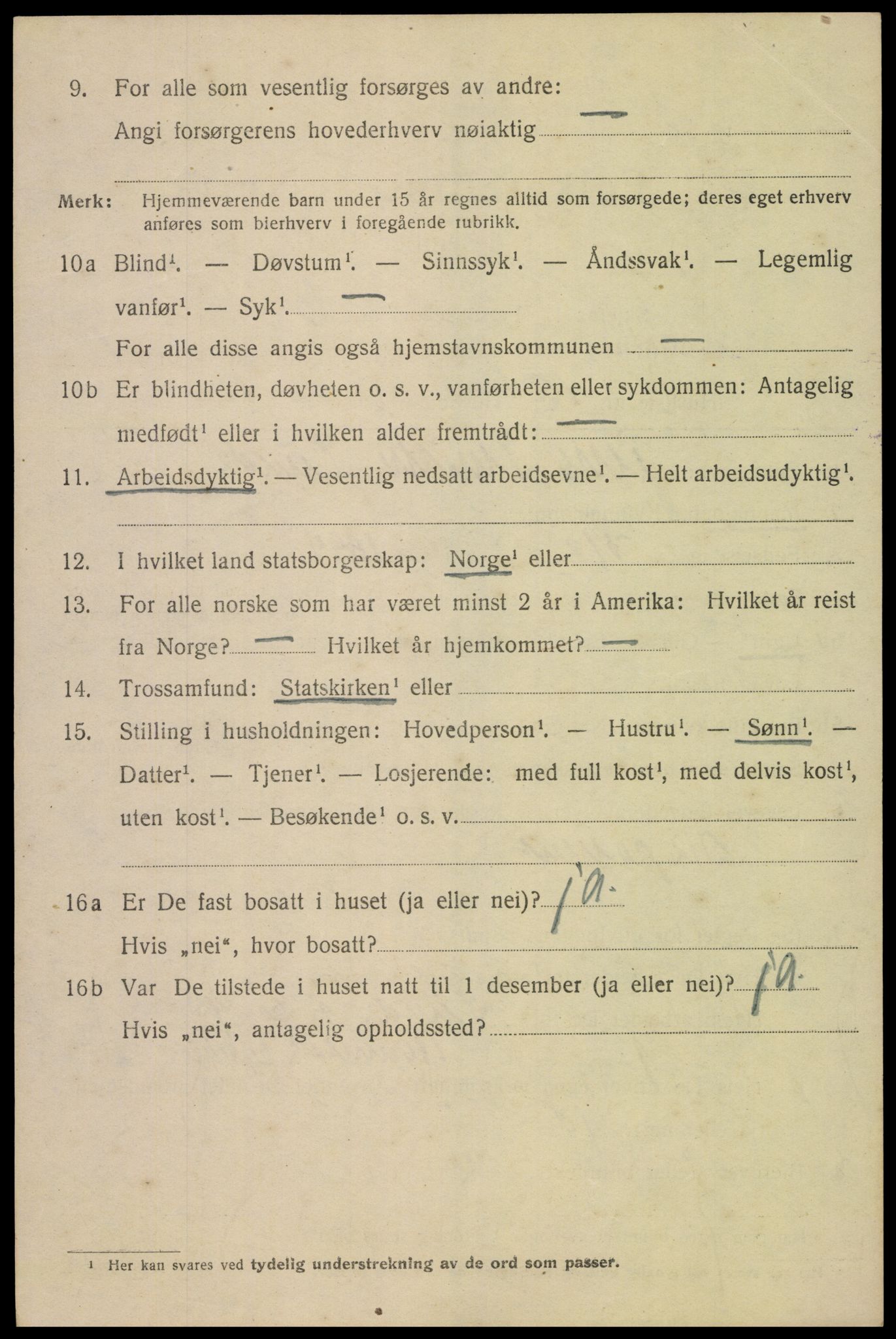SAK, 1920 census for Flekkefjord, 1920, p. 2049