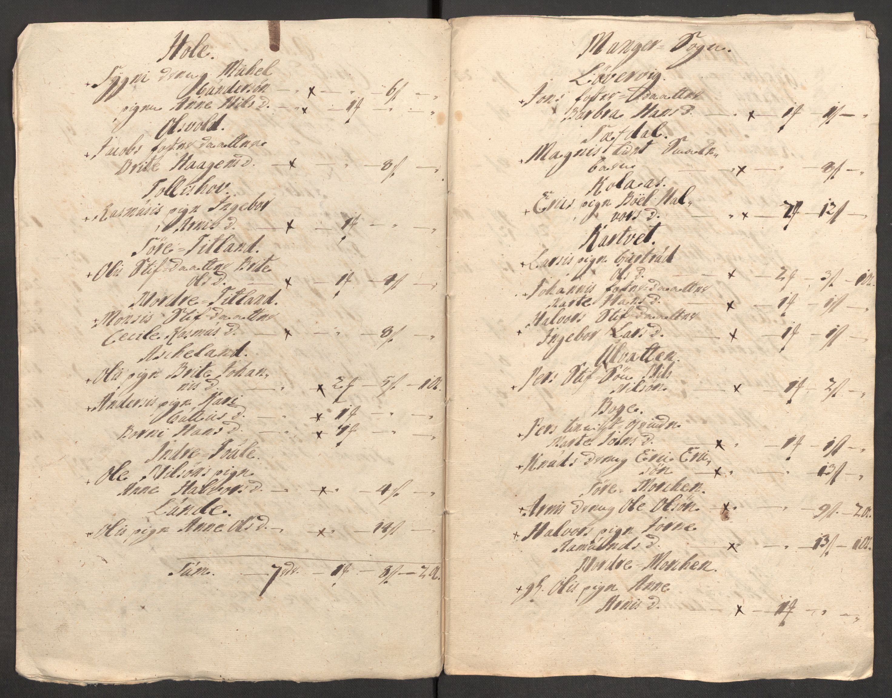 Rentekammeret inntil 1814, Reviderte regnskaper, Fogderegnskap, AV/RA-EA-4092/R51/L3193: Fogderegnskap Nordhordland og Voss, 1711, p. 294