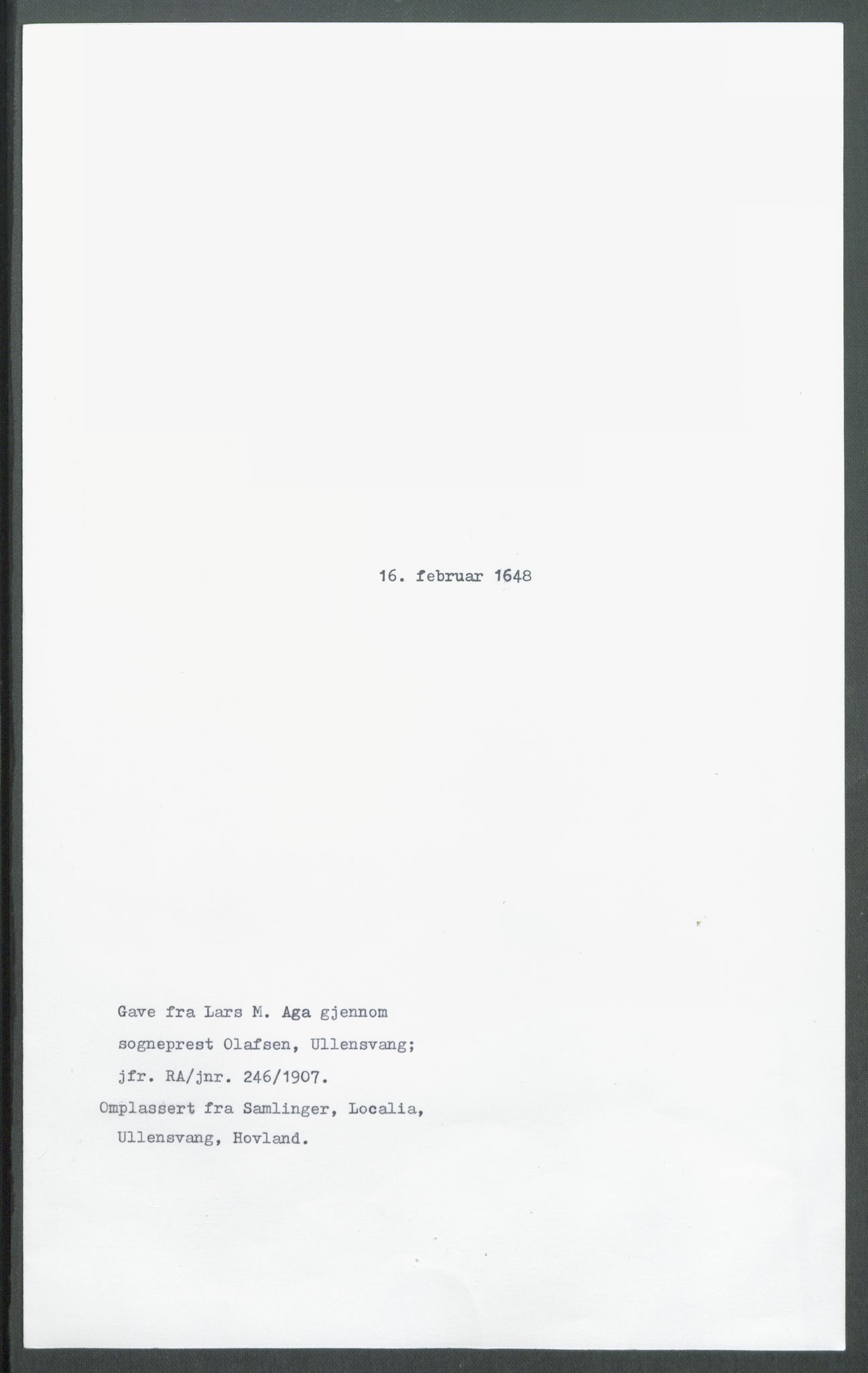 Riksarkivets diplomsamling, RA/EA-5965/F02/L0161: Dokumenter, 1648, p. 23