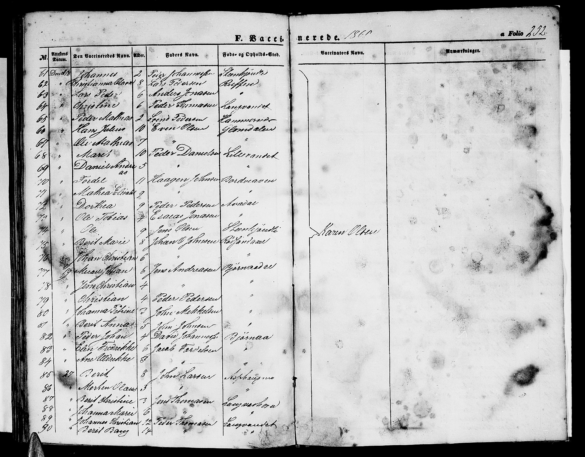 Ministerialprotokoller, klokkerbøker og fødselsregistre - Nordland, SAT/A-1459/827/L0414: Parish register (copy) no. 827C03, 1853-1865, p. 252