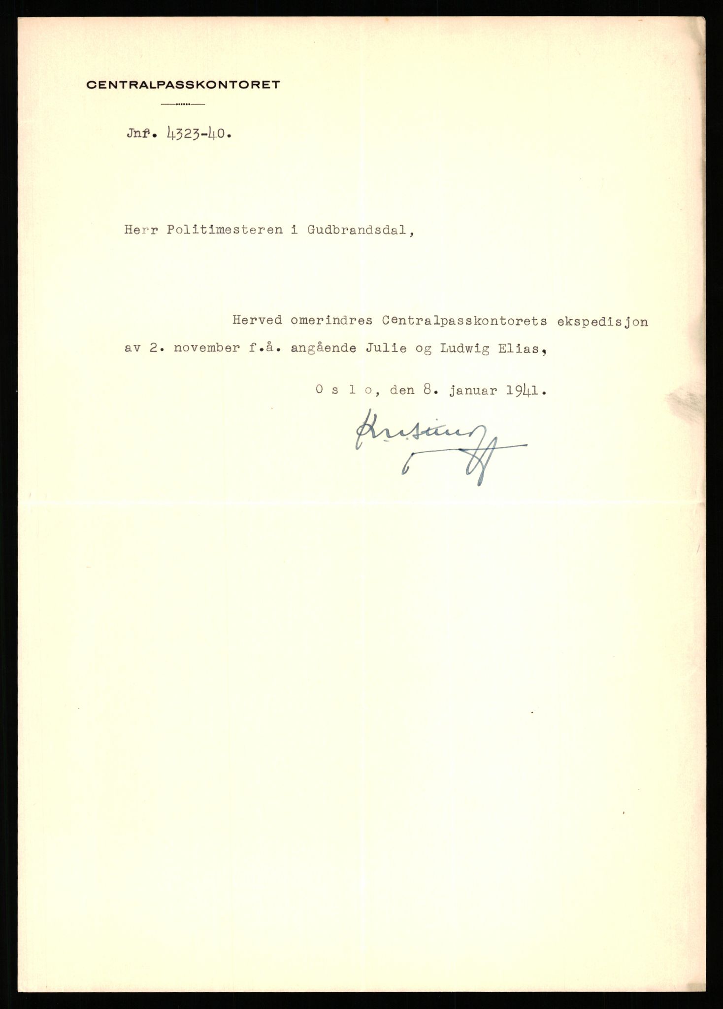 Sentralpasskontoret/Statens utlendingskontor, AV/RA-S-1561/D/Da/Daa/L0367: Journalsaker, nr. 92 - 136, 1941, p. 15