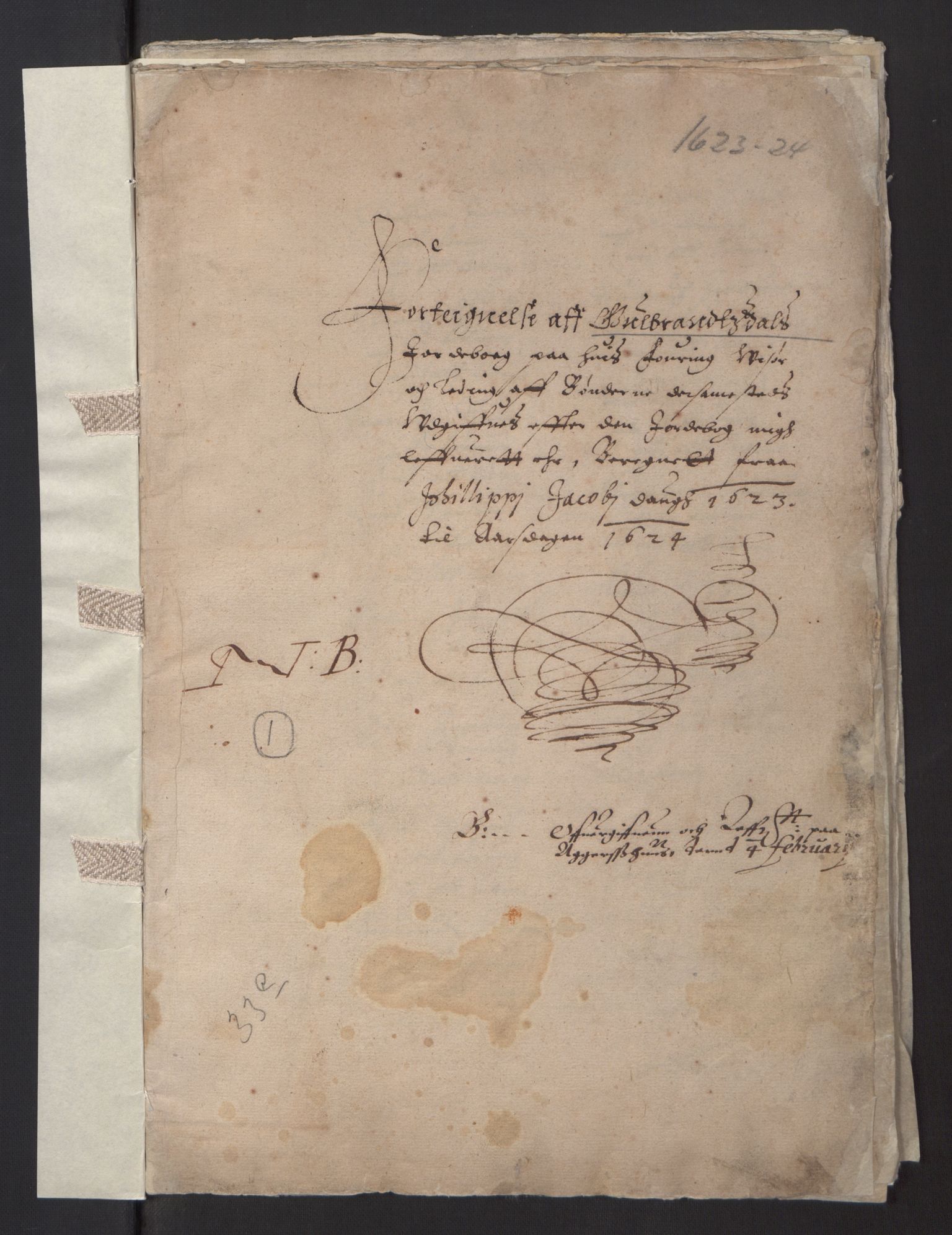 Stattholderembetet 1572-1771, AV/RA-EA-2870/Ek/L0001/0002: Jordebøker før 1624 og til utligning av garnisonsskatt 1624-1626: / Jordebøker for Akershus len, 1624-1625, p. 2