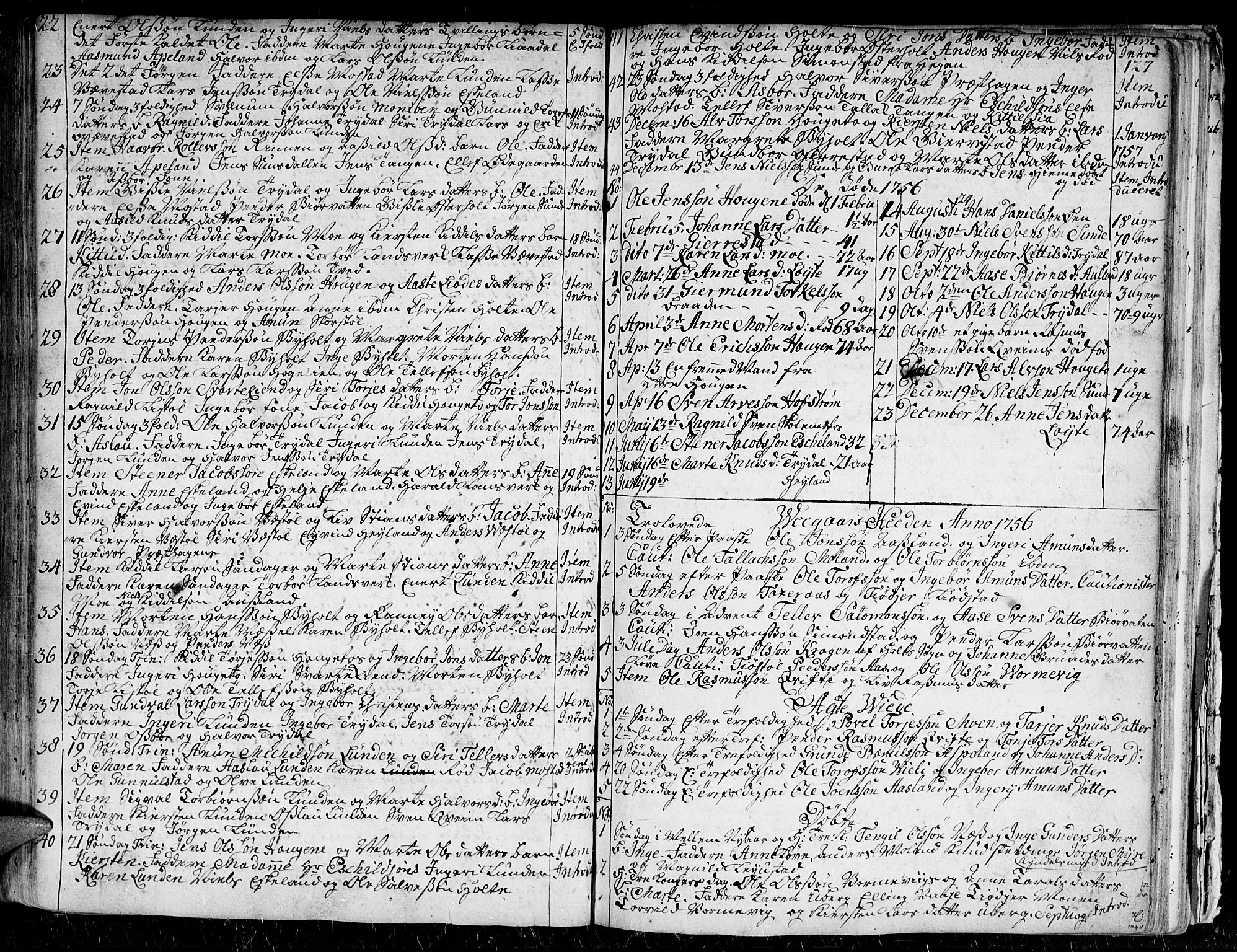 Gjerstad sokneprestkontor, AV/SAK-1111-0014/F/Fa/Faa/L0002: Parish register (official) no. A 2, 1717-1779, p. 127