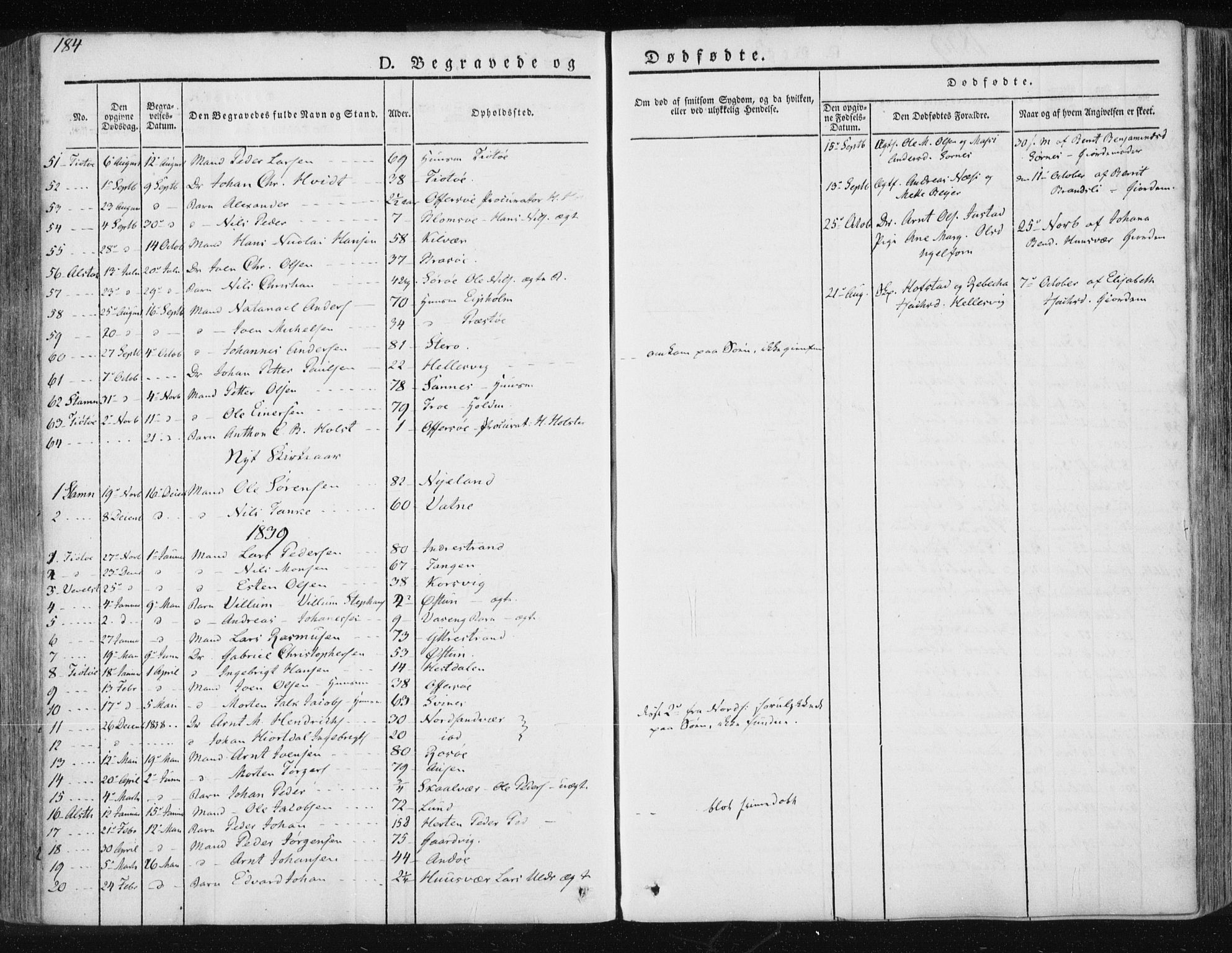 Ministerialprotokoller, klokkerbøker og fødselsregistre - Nordland, SAT/A-1459/830/L0447: Parish register (official) no. 830A11, 1831-1854, p. 184