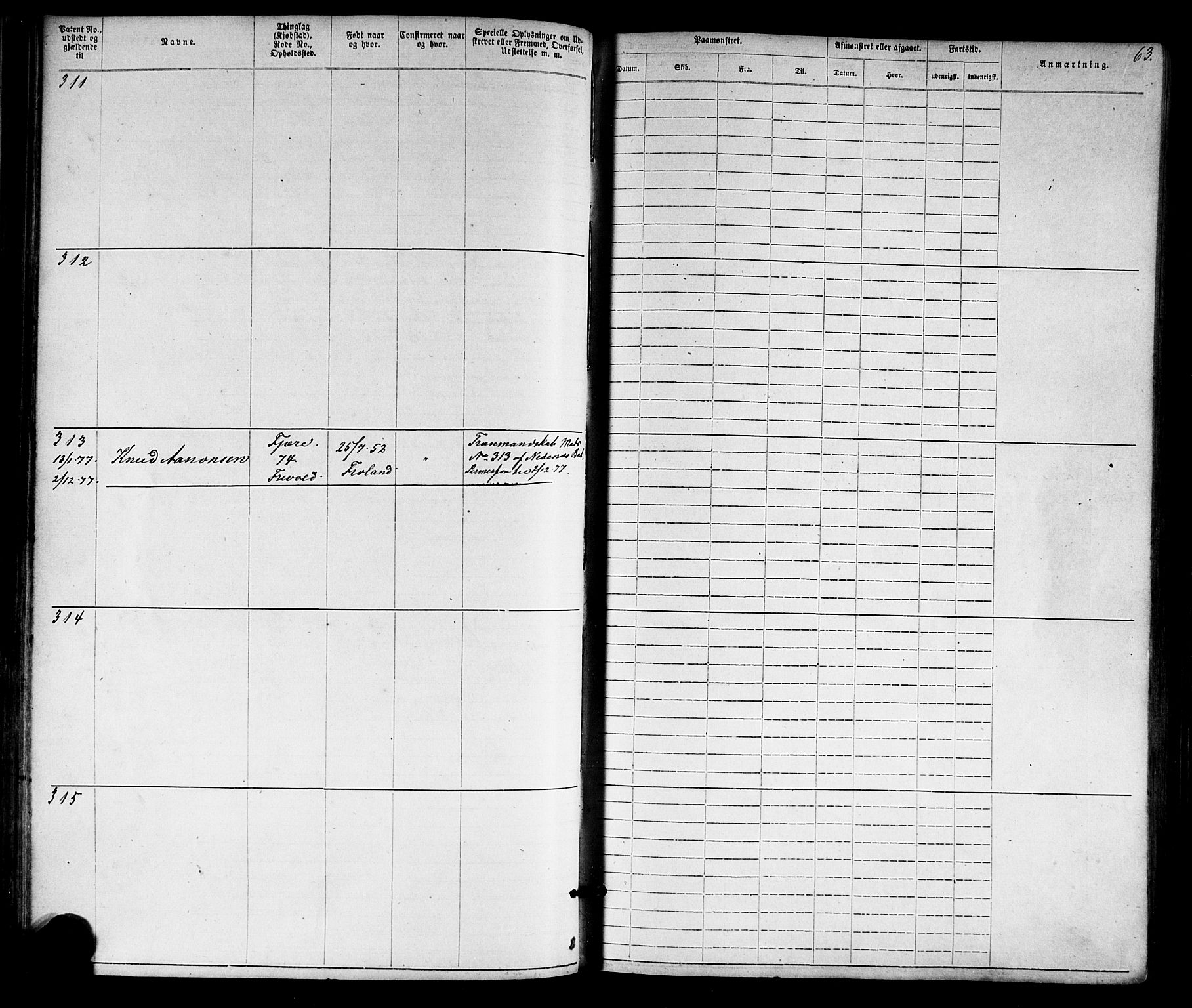 Grimstad mønstringskrets, AV/SAK-2031-0013/F/Fa/L0005: Annotasjonsrulle nr 1-1910 med register, V-18, 1870-1892, p. 86