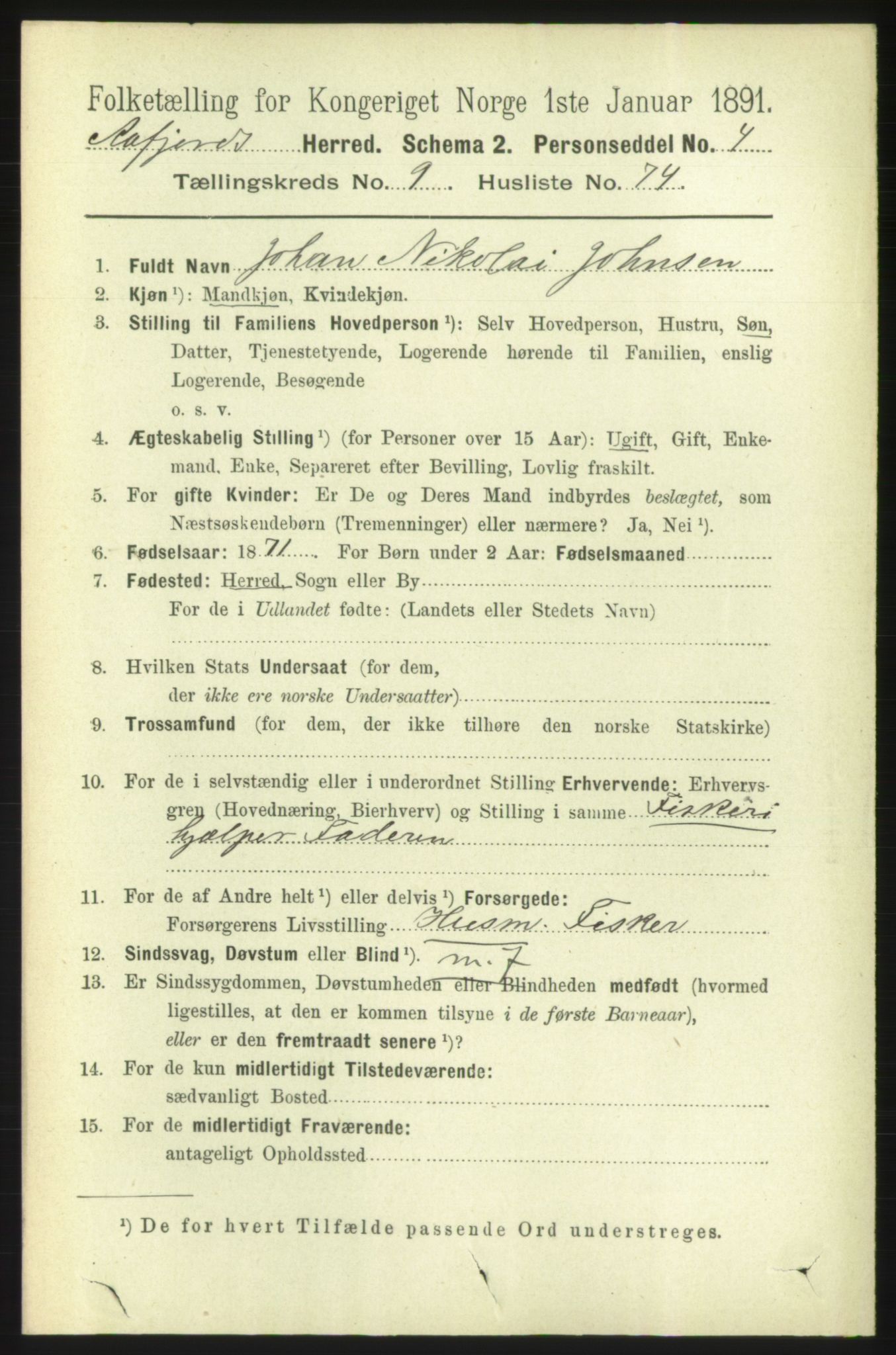 RA, 1891 census for 1630 Åfjord, 1891, p. 2907