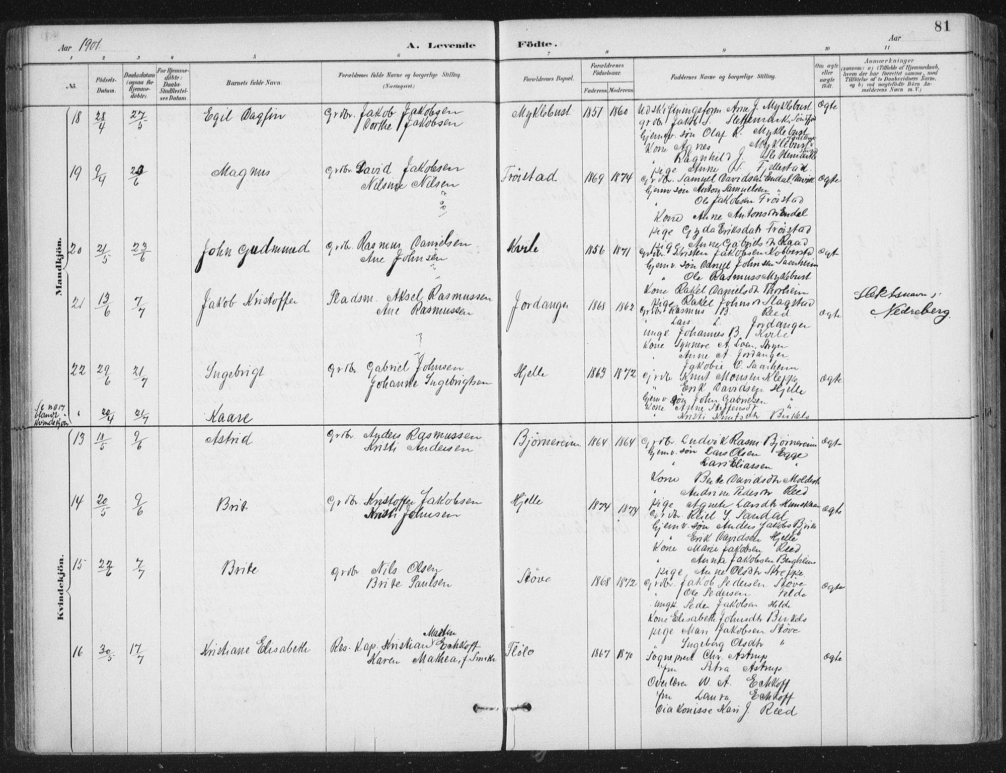 Gloppen sokneprestembete, AV/SAB-A-80101/H/Haa/Haac/L0002: Parish register (official) no. C  2, 1887-1904, p. 81