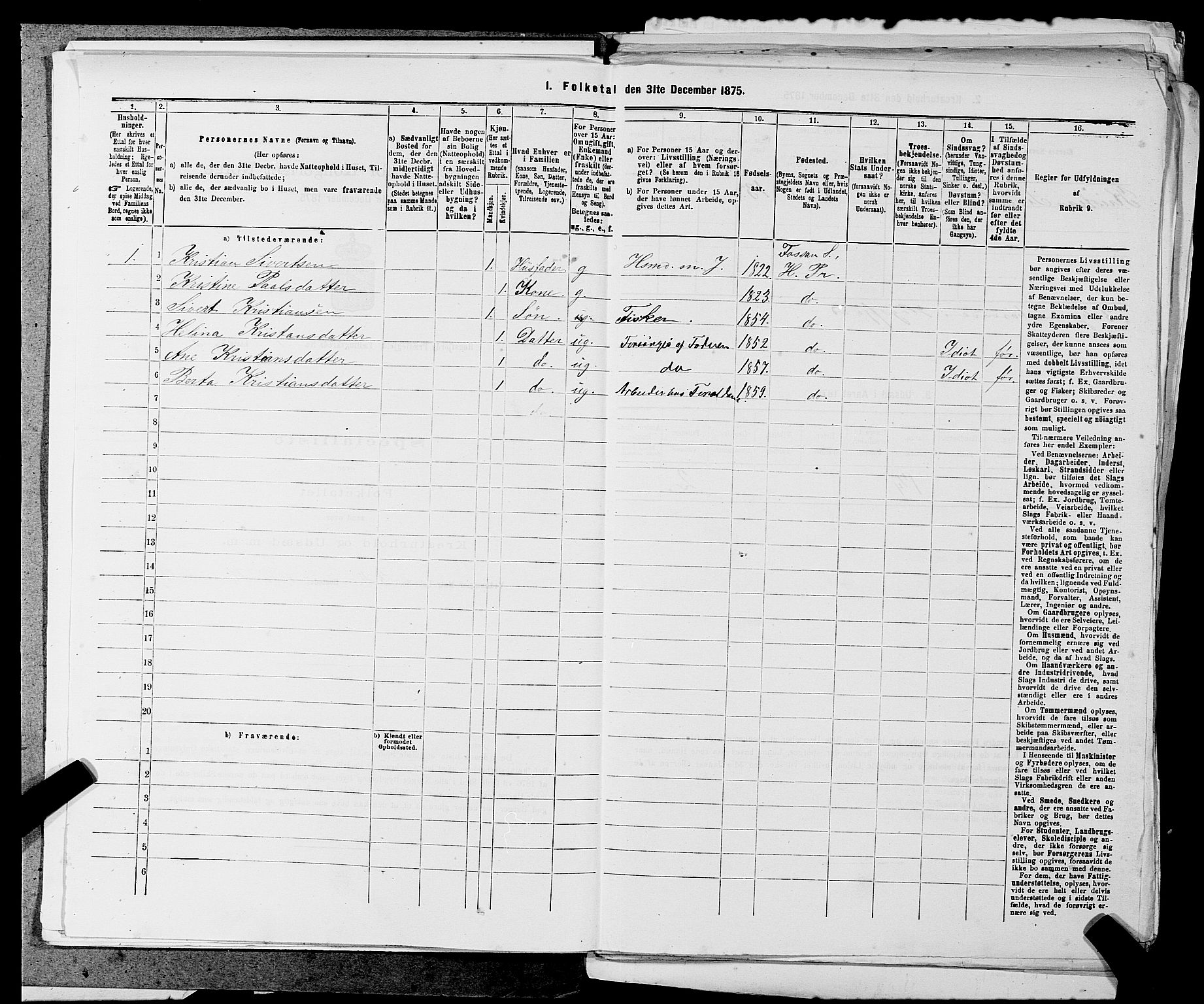 SAST, 1875 census for 1128P Høgsfjord, 1875, p. 74