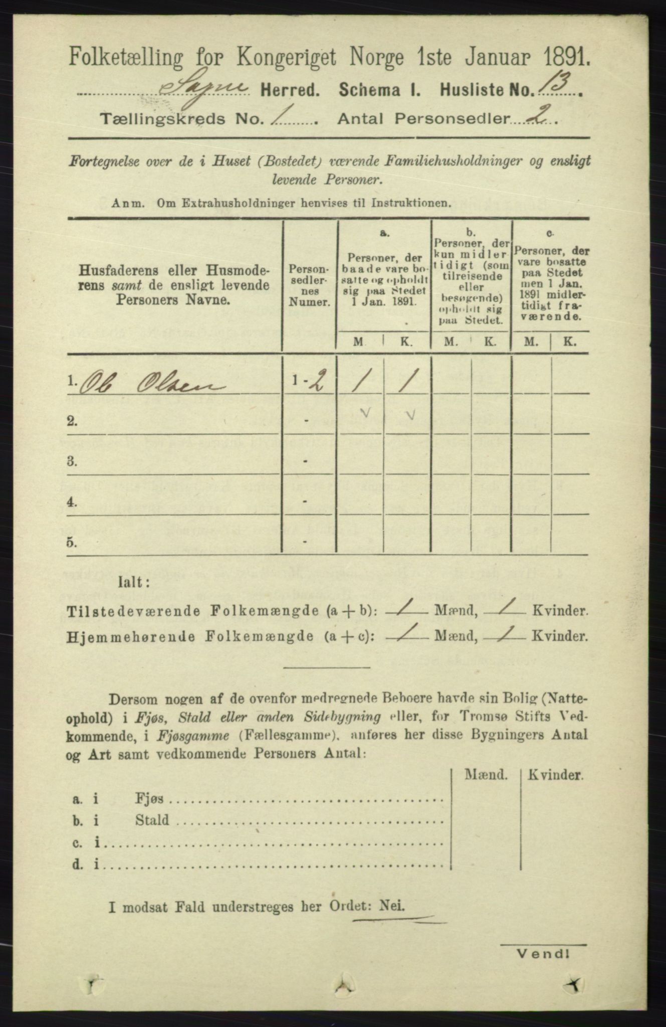 RA, 1891 census for 1018 Søgne, 1891, p. 60