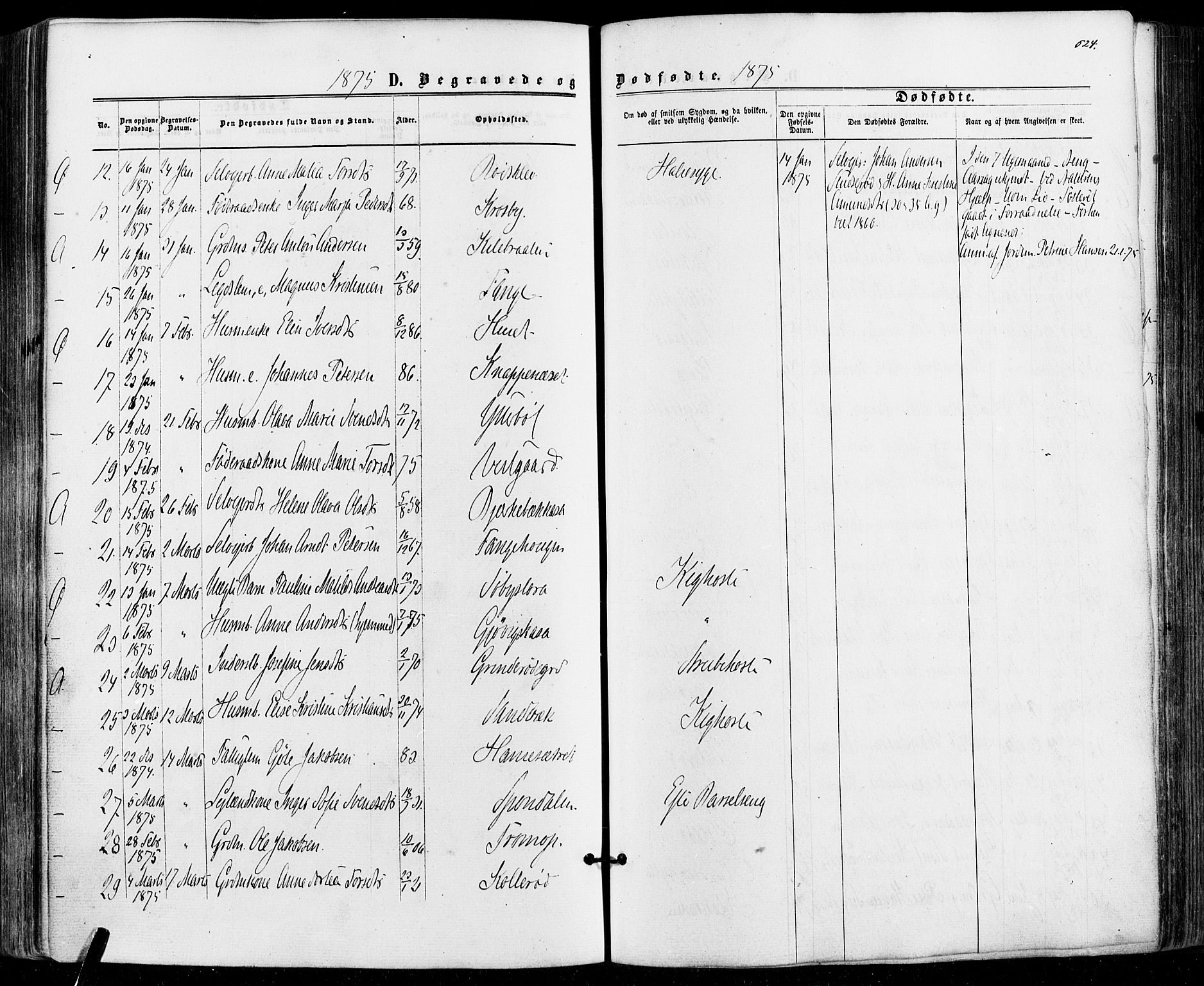 Aremark prestekontor Kirkebøker, SAO/A-10899/F/Fc/L0004: Parish register (official) no. III 4, 1866-1877, p. 623-624