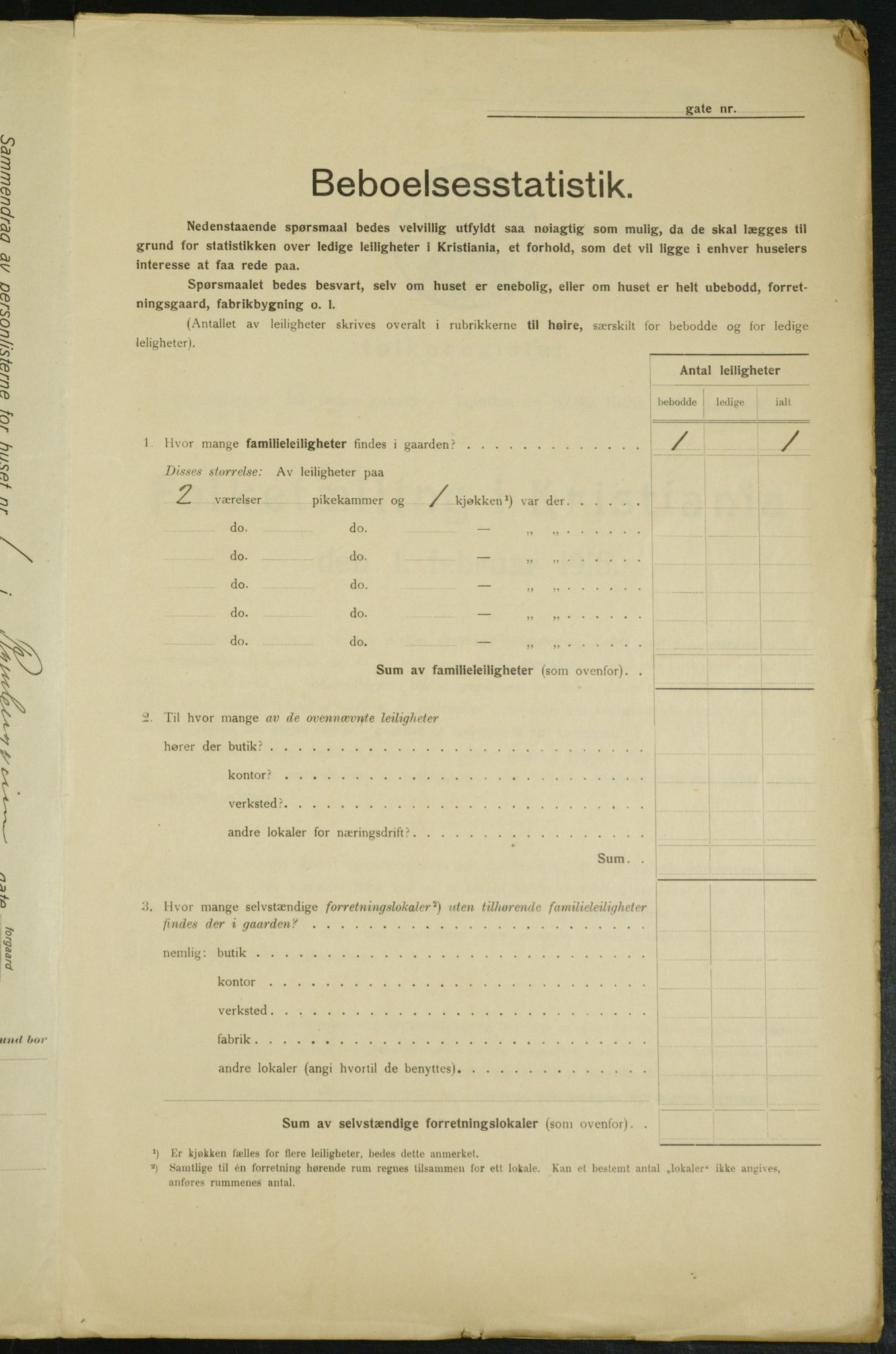 OBA, Municipal Census 1915 for Kristiania, 1915, p. 85306