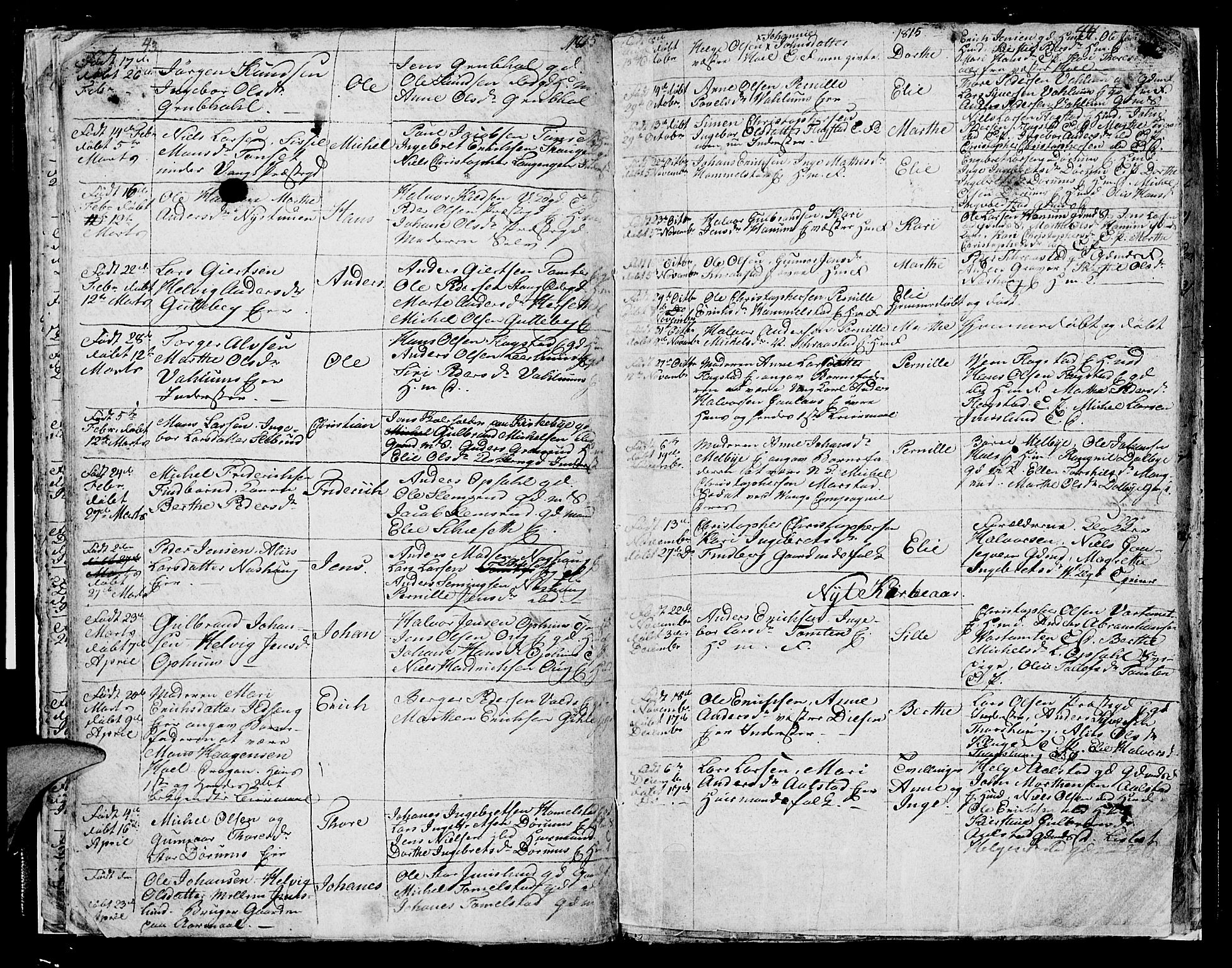 Vang prestekontor, Hedmark, AV/SAH-PREST-008/H/Ha/Hab/L0003: Parish register (copy) no. 3, 1808-1819, p. 43-44