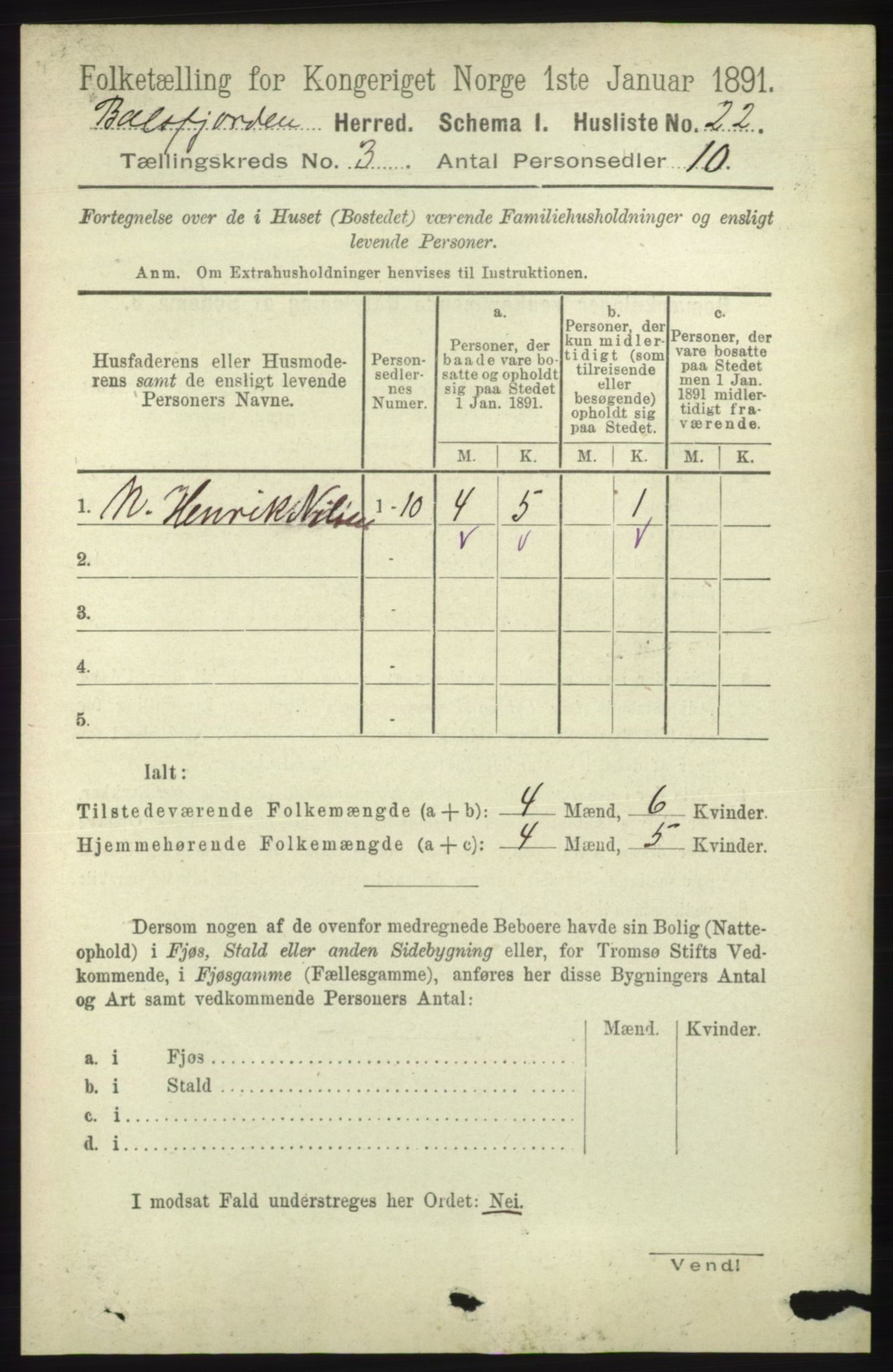 RA, 1891 census for 1933 Balsfjord, 1891, p. 841