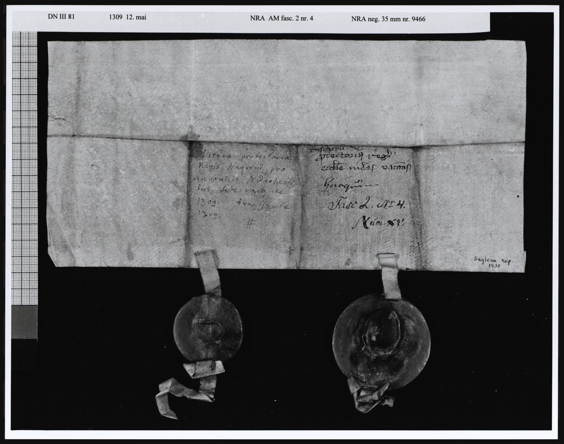 Riksarkivets diplomsamling, AV/RA-EA-5965/F05/L0005: NRA AM fasc. 2 nr. 3-6, 1308-1311, p. 12