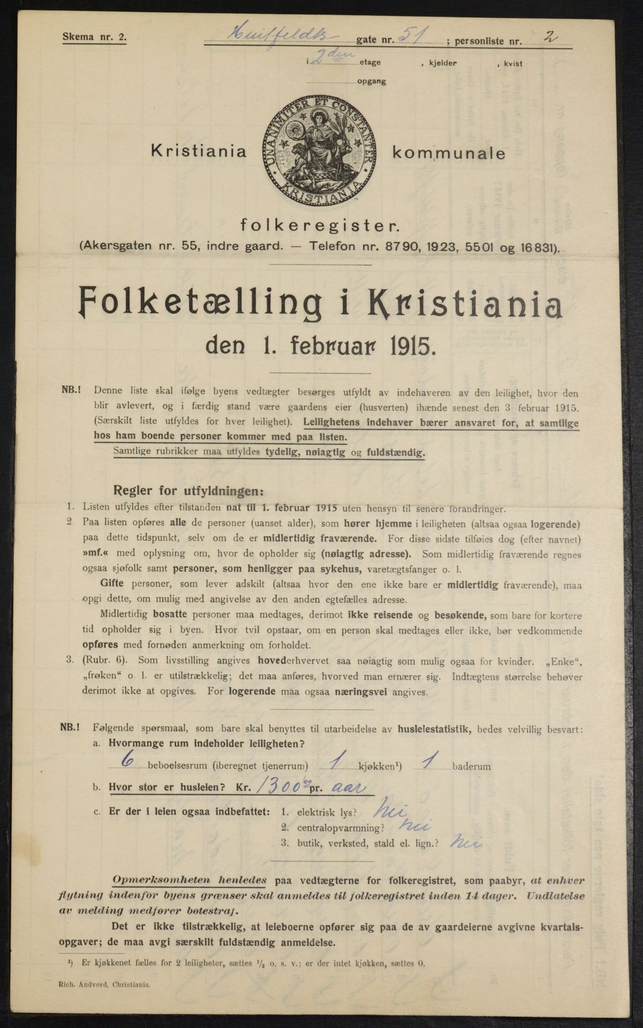 OBA, Municipal Census 1915 for Kristiania, 1915, p. 41730