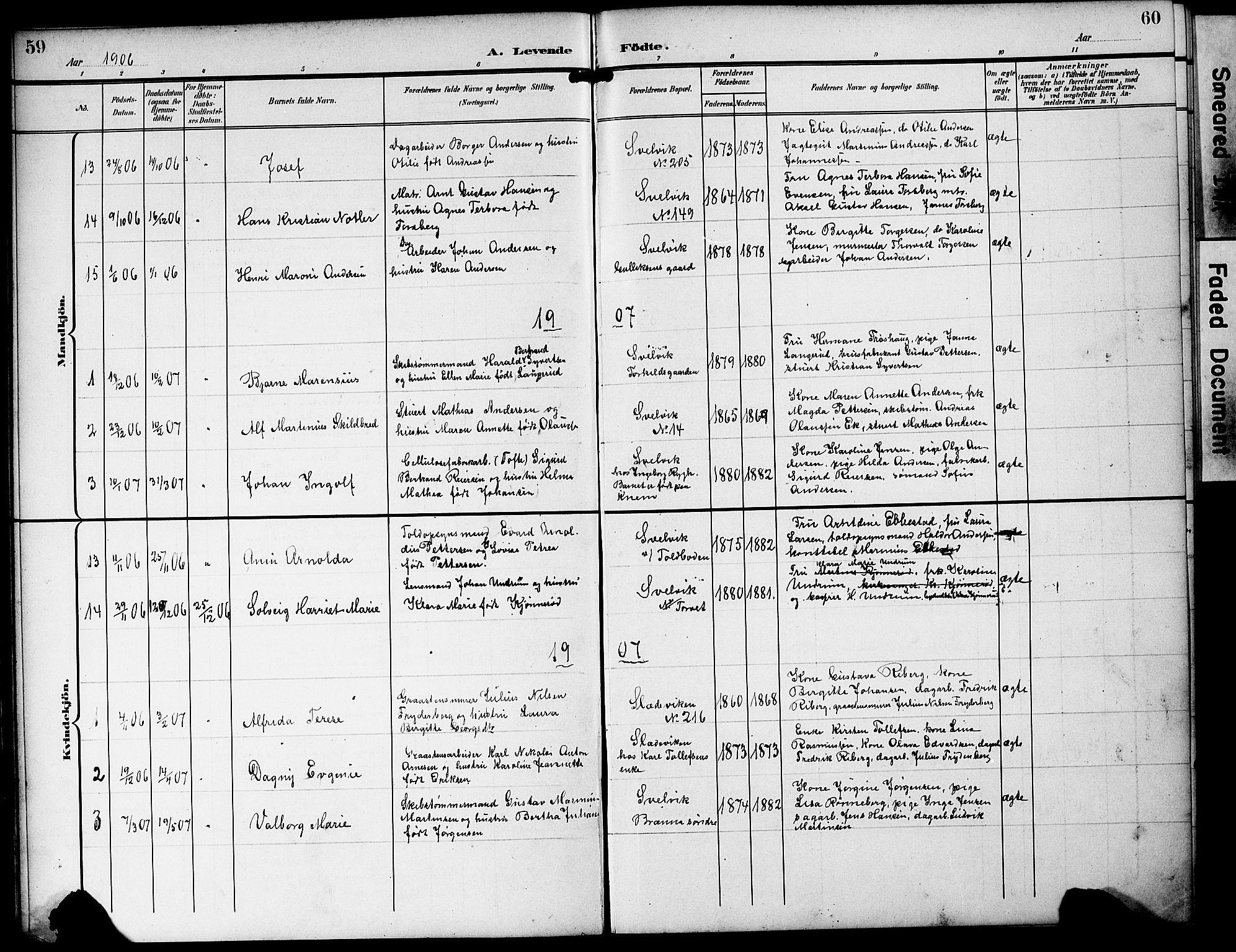 Strømm kirkebøker, AV/SAKO-A-322/G/Gb/L0002: Parish register (copy) no. II 2, 1897-1928, p. 59-60