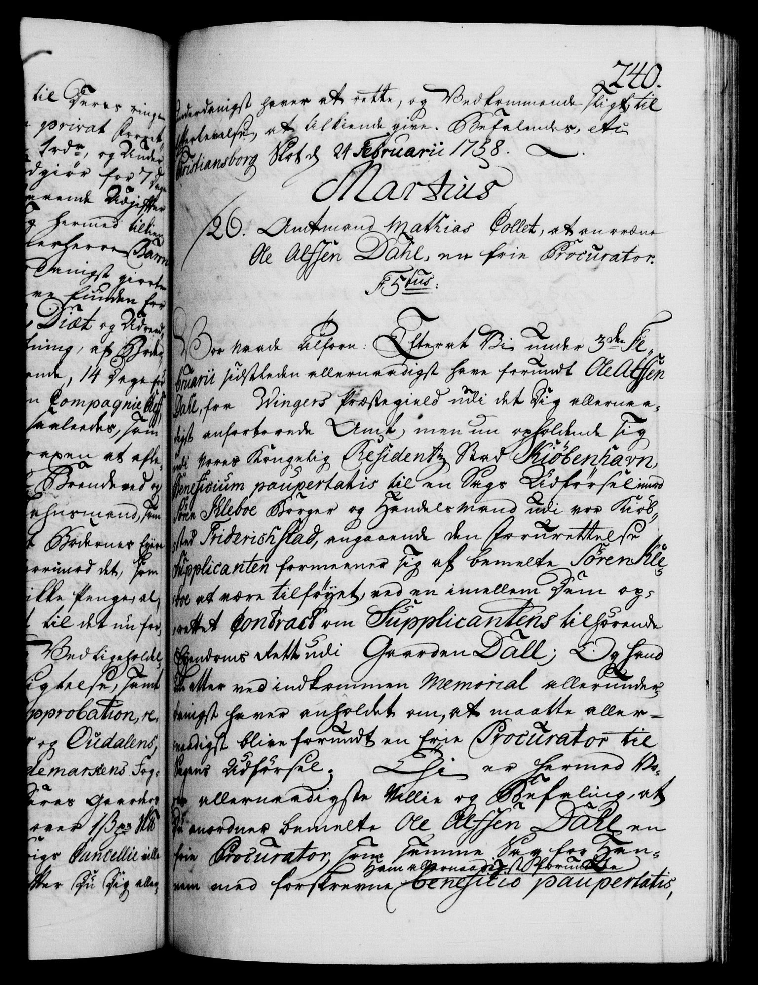 Danske Kanselli 1572-1799, AV/RA-EA-3023/F/Fc/Fca/Fcab/L0036: Norske tegnelser, 1757-1761, p. 240a