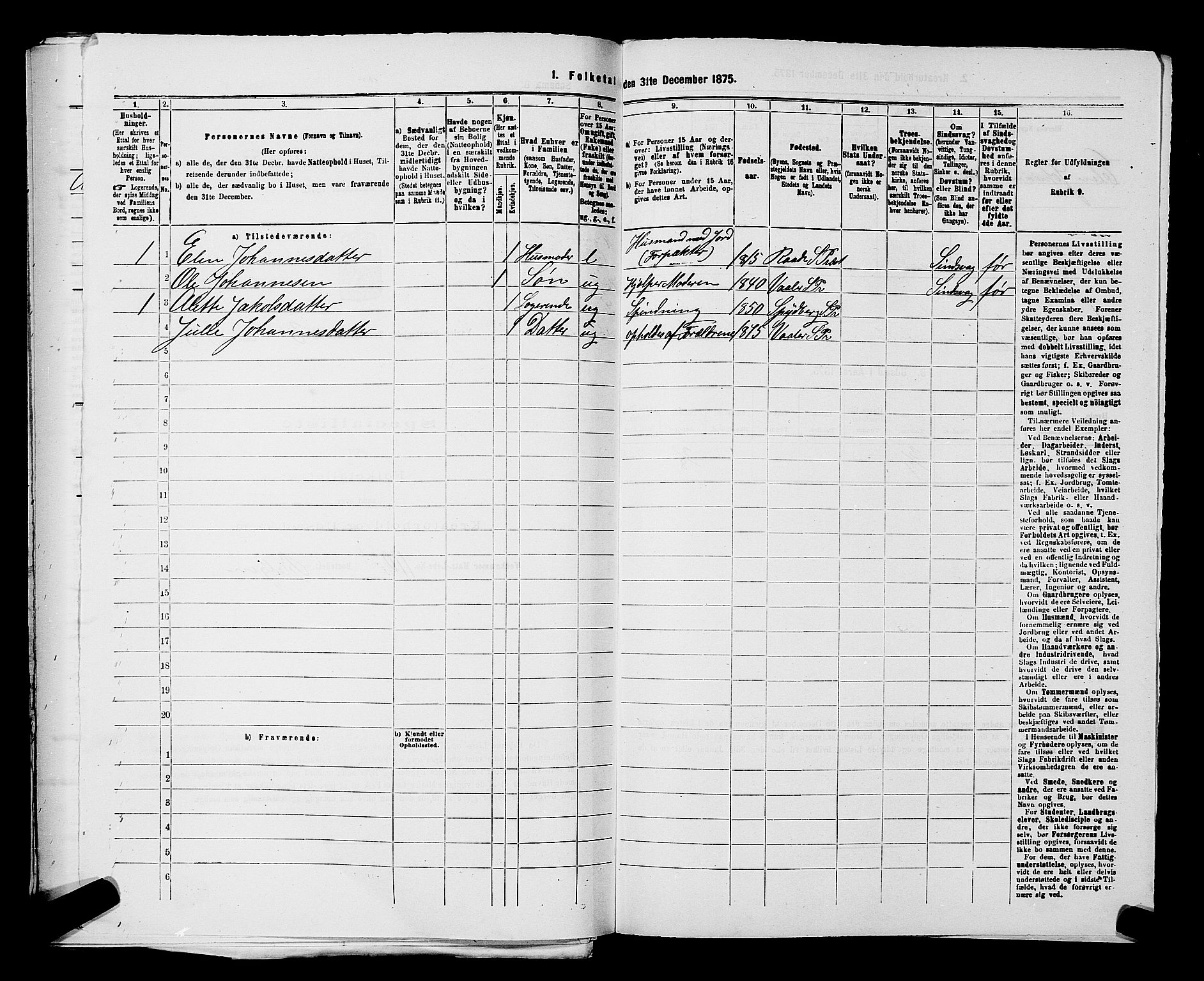 RA, 1875 census for 0137P Våler, 1875, p. 561