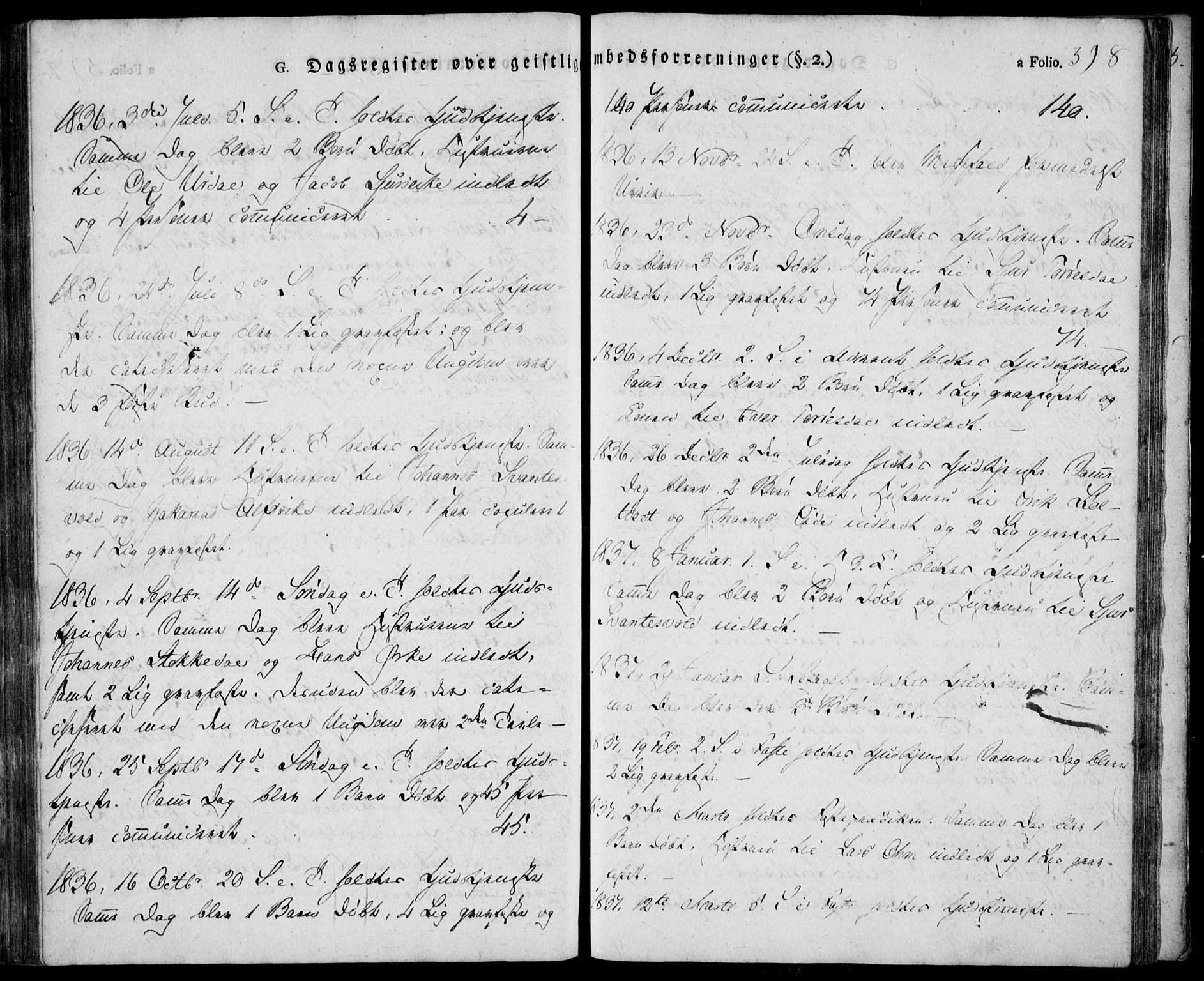 Skjold sokneprestkontor, AV/SAST-A-101847/H/Ha/Haa/L0005: Parish register (official) no. A 5, 1830-1856, p. 398