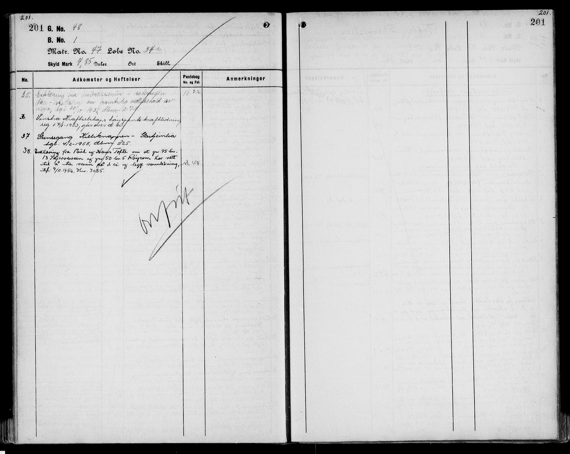 Sør-Gudbrandsdal tingrett, SAH/TING-004/H/Ha/Hag/L0011: Mortgage register no. 3.11, 1913-1959, p. 201