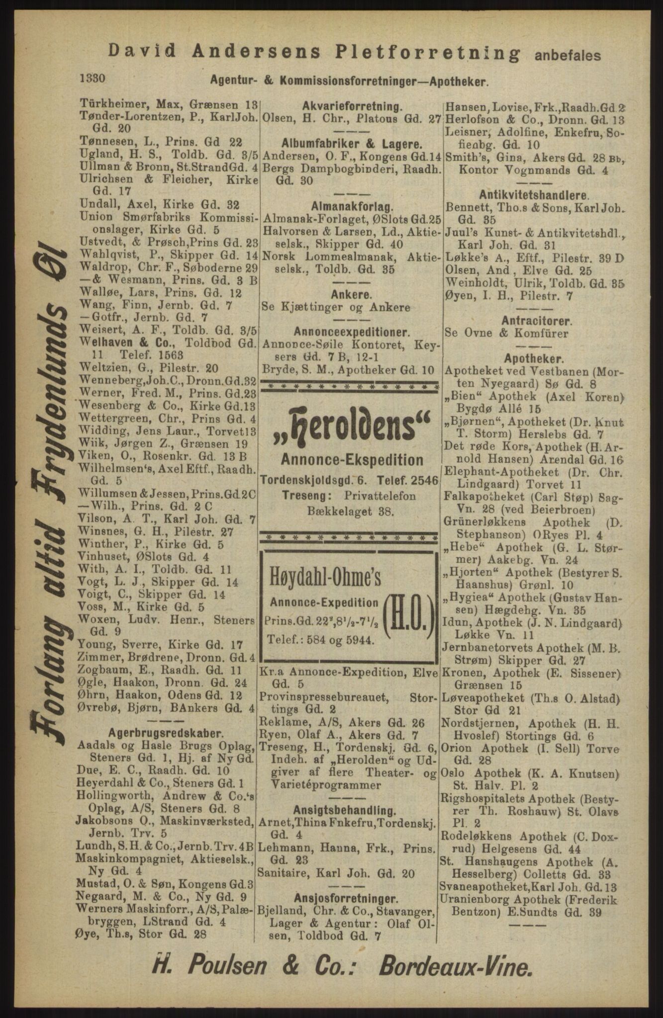 Kristiania/Oslo adressebok, PUBL/-, 1904, p. 1330