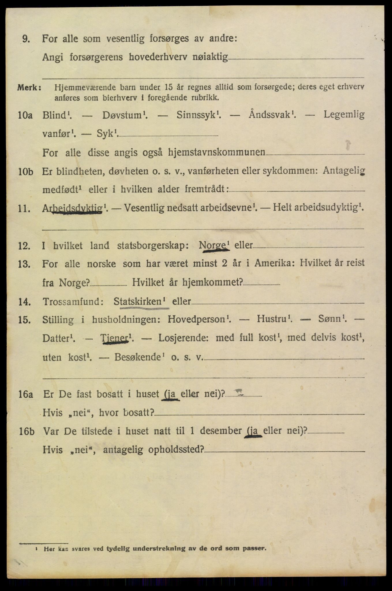 SAH, 1920 census for Stange, 1920, p. 12220