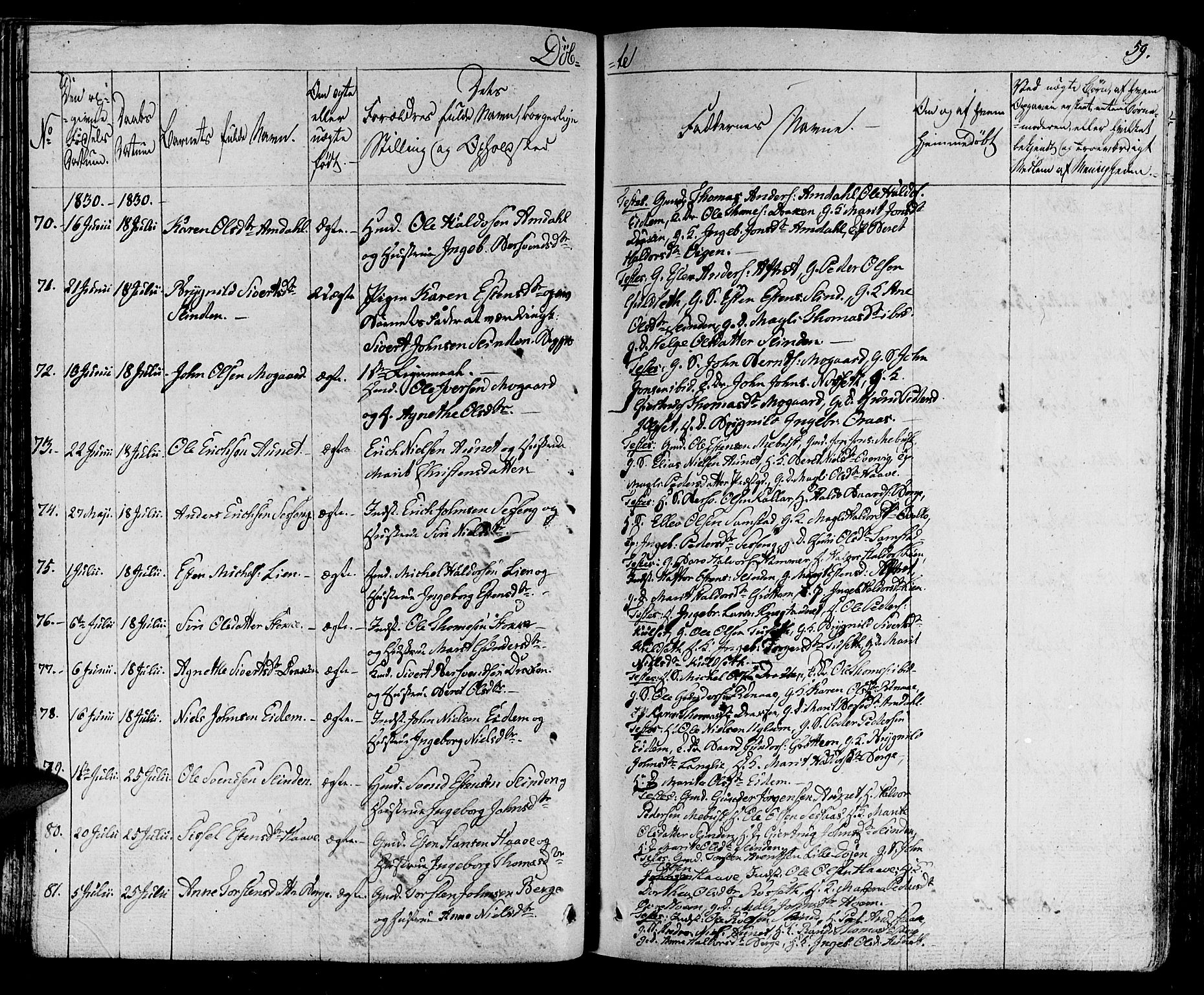 Ministerialprotokoller, klokkerbøker og fødselsregistre - Sør-Trøndelag, SAT/A-1456/695/L1143: Parish register (official) no. 695A05 /1, 1824-1842, p. 59