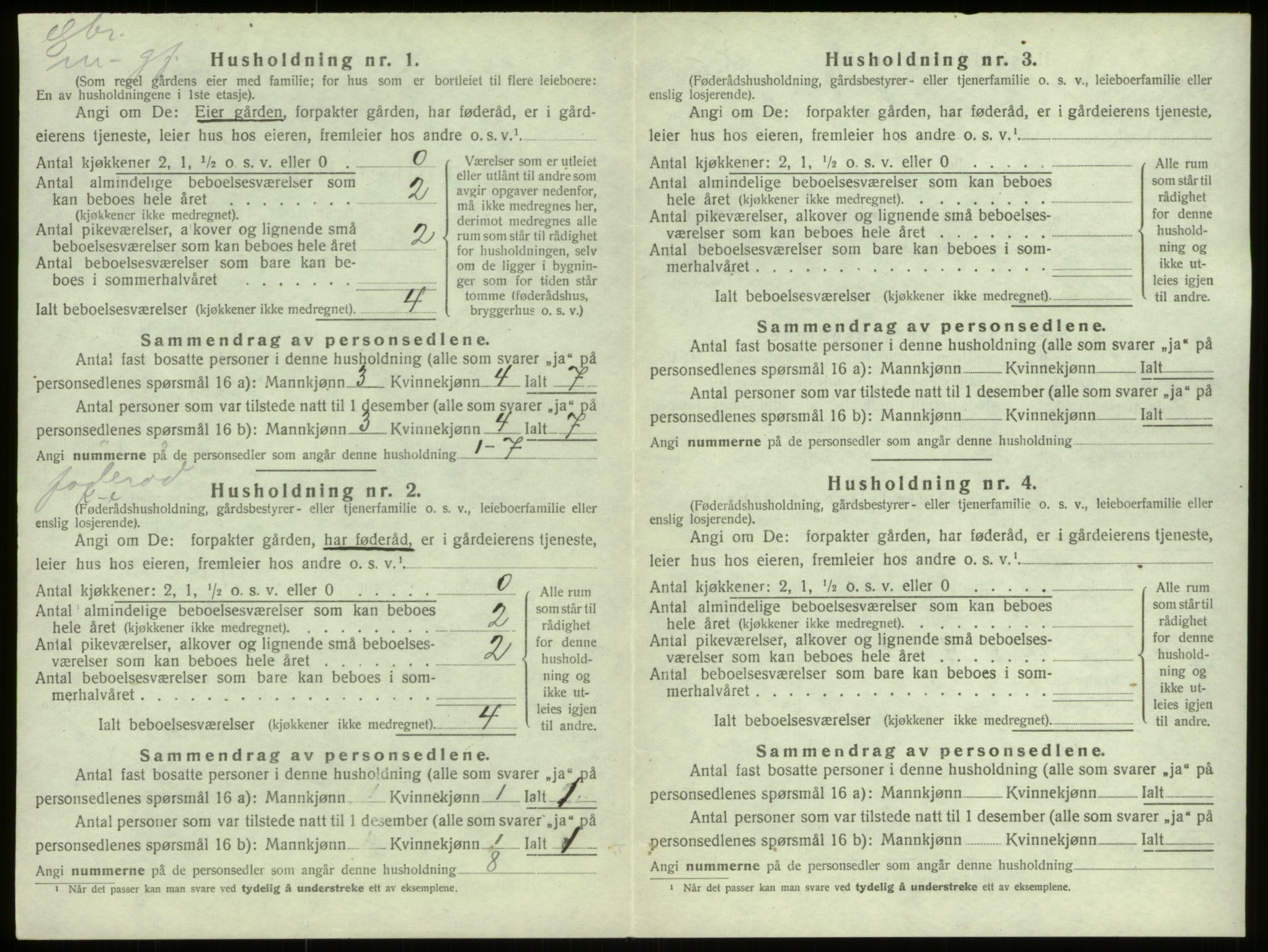 SAB, 1920 census for Davik, 1920, p. 204