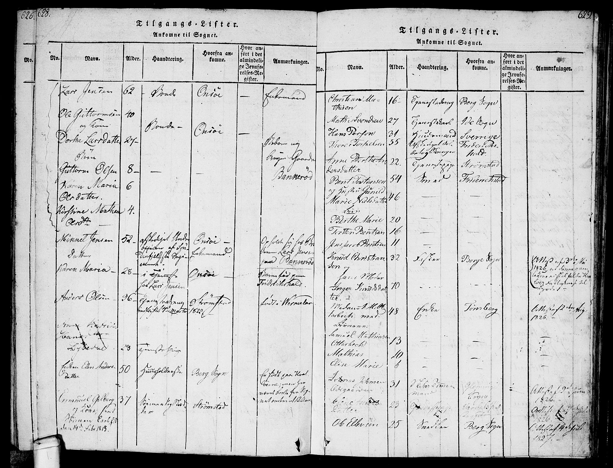 Hvaler prestekontor Kirkebøker, SAO/A-2001/F/Fa/L0005: Parish register (official) no. I 5, 1816-1845, p. 628-629
