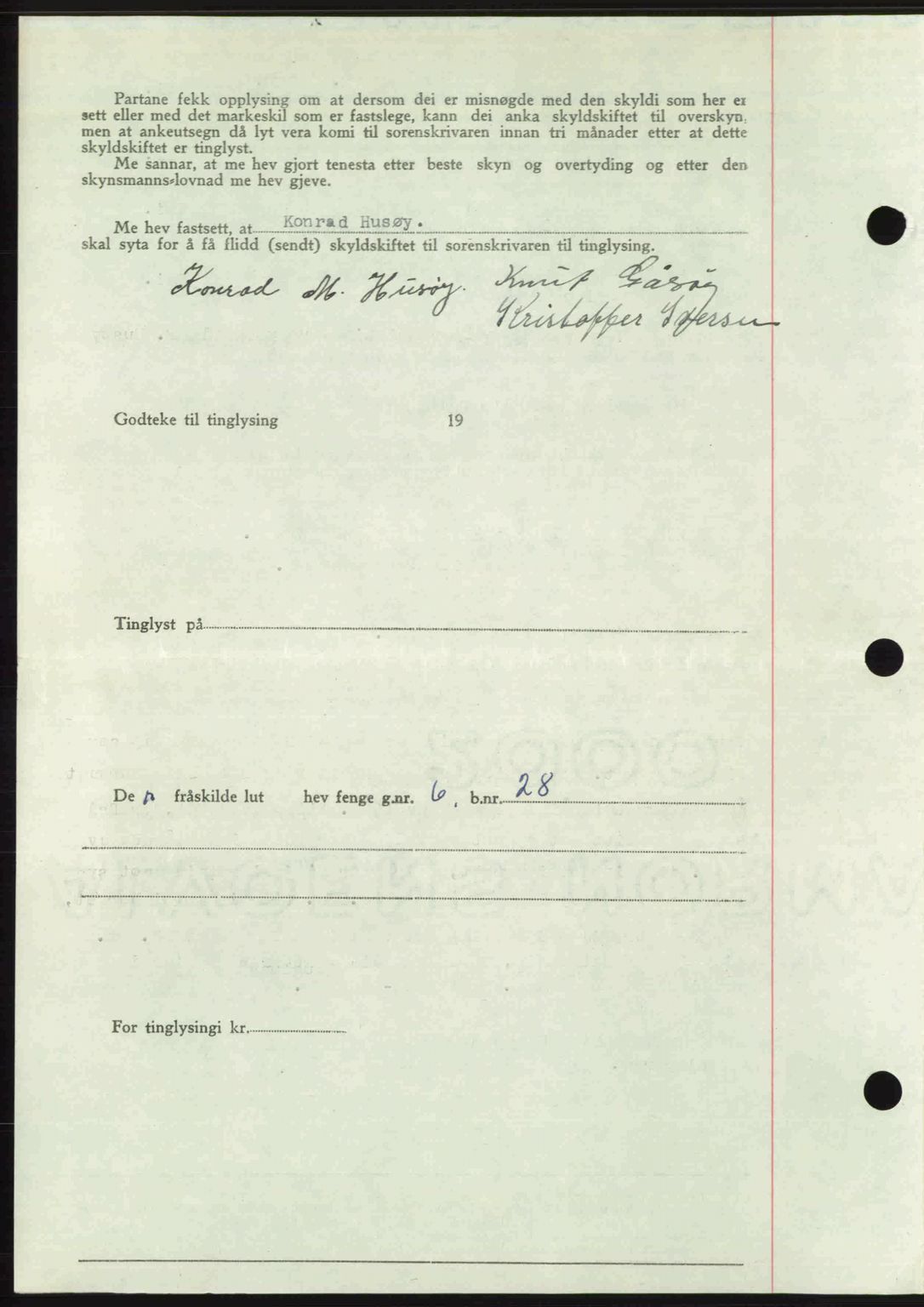 Romsdal sorenskriveri, AV/SAT-A-4149/1/2/2C: Mortgage book no. A28, 1948-1949, Diary no: : 3154/1948