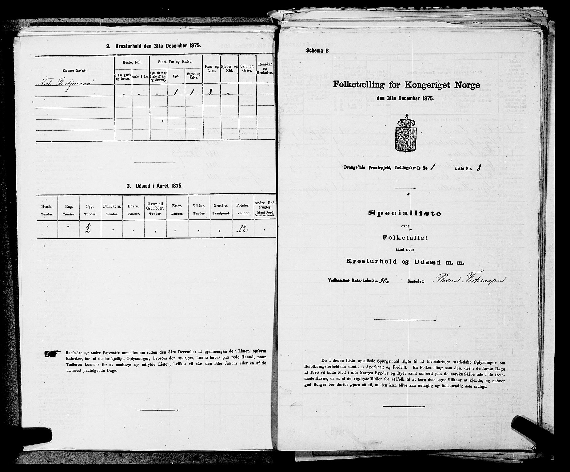 SAKO, 1875 census for 0817P Drangedal, 1875, p. 66