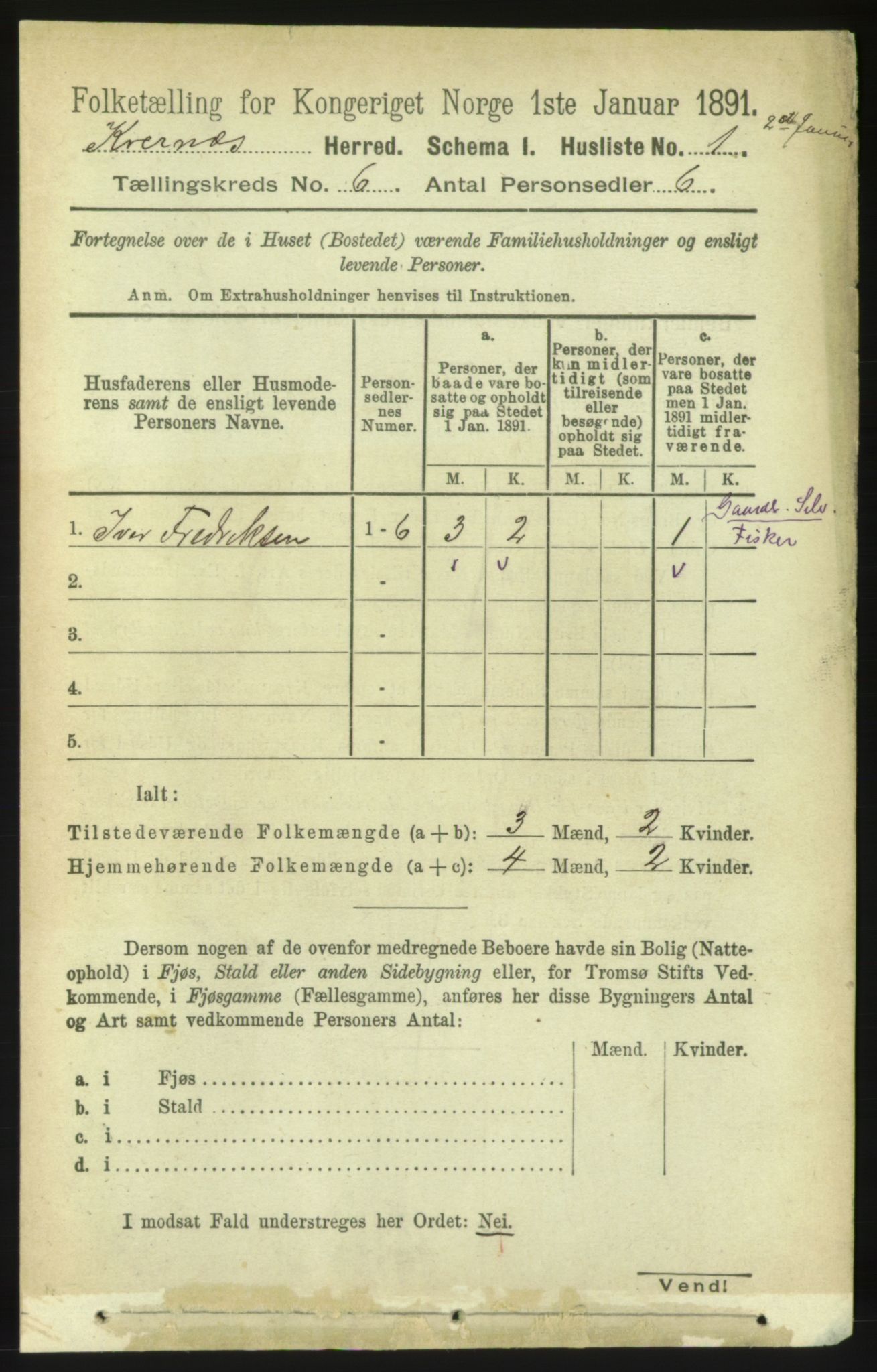 RA, 1891 census for 1553 Kvernes, 1891, p. 2856